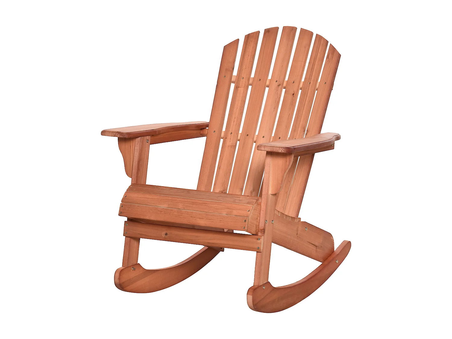 Sedia Adirondack a Dondolo in Legno Impermeabile per Giardino