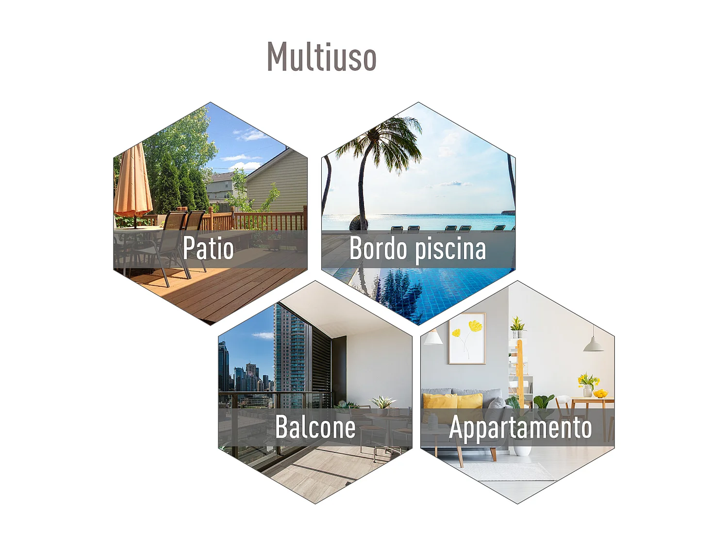 Set 2 Sedie Pieghevoli da Giardino con Braccioli in Metallo e Texteline per Esterno Interno