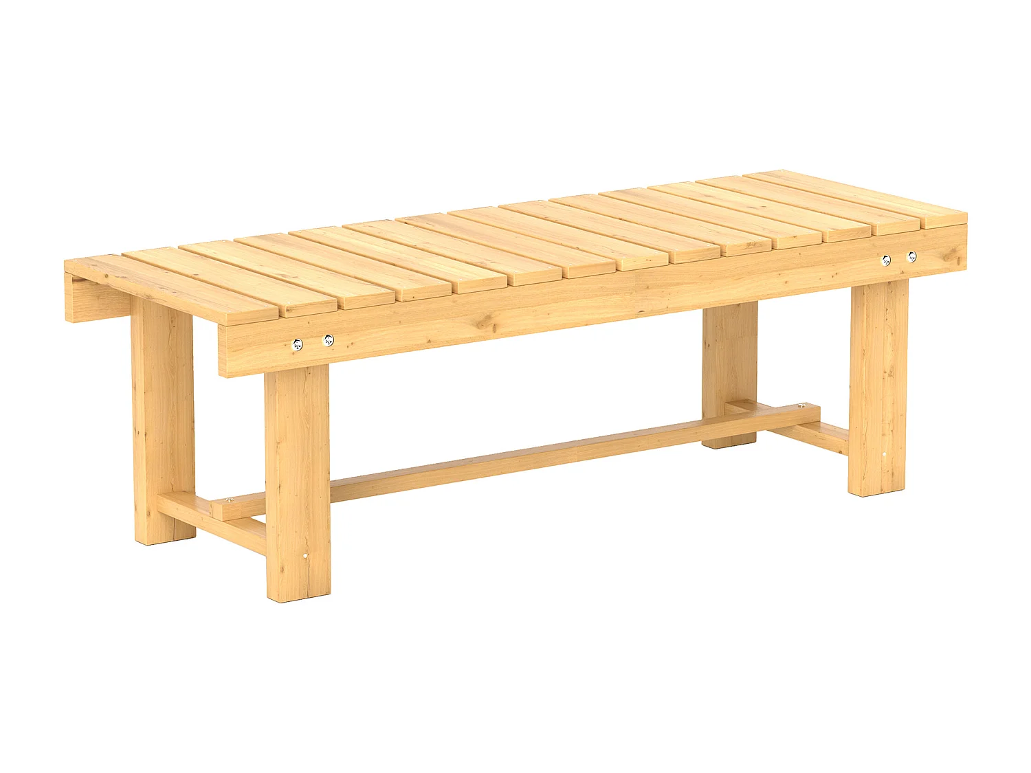 Panchina da giardino a 2 posti impermeabile in legno di abete