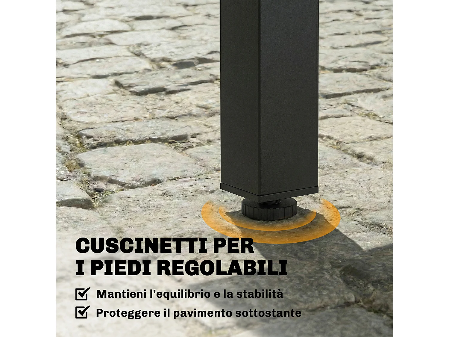 Set tavolo e sedie impilabili da giardino 7 pezzi in texteline grigio