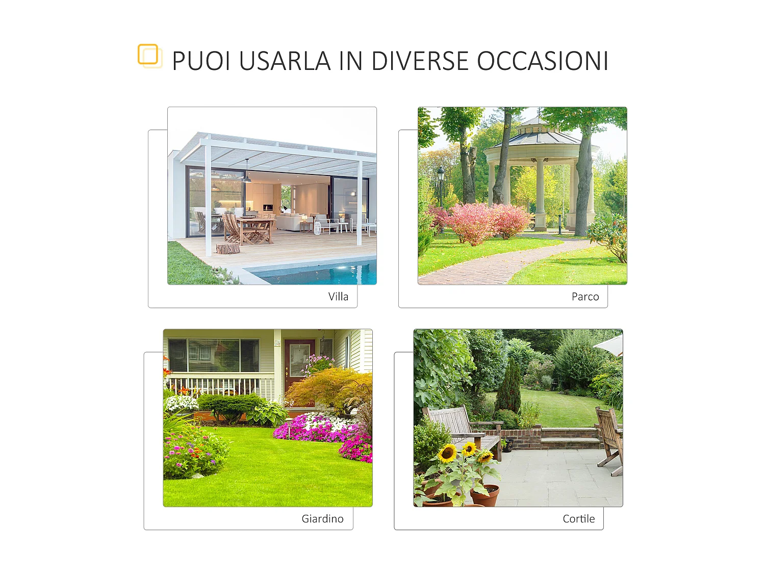 Panchina Moderna 2 Posti da Giardino con Tavolino e Foro per Ombrellone