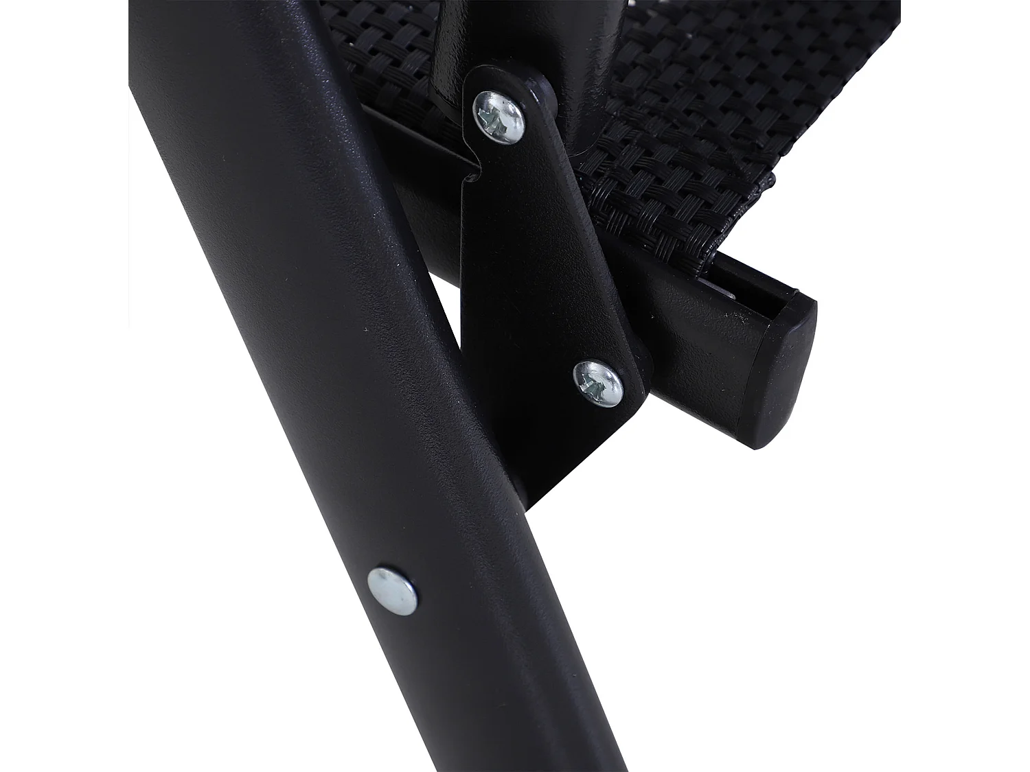 Set 2 sedie da giardino pieghevoli con braccioli nero