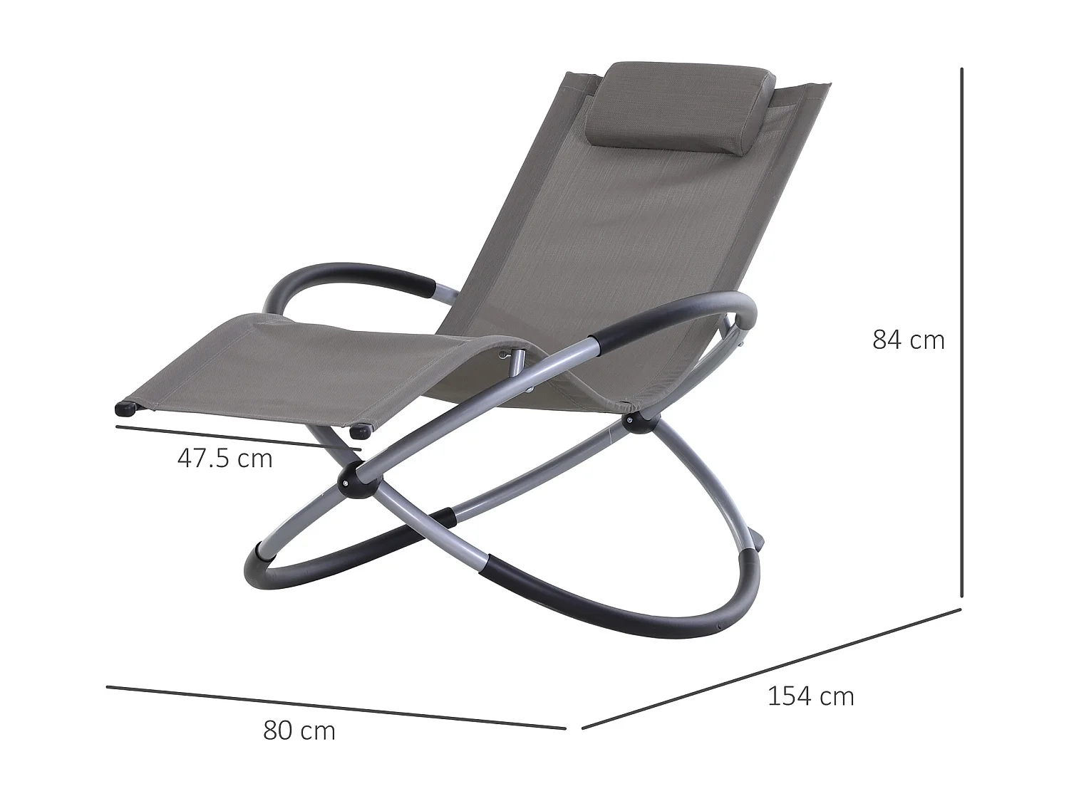 Sedia a Dondolo Design Moderno per Interni ed Esterni in Texteline
