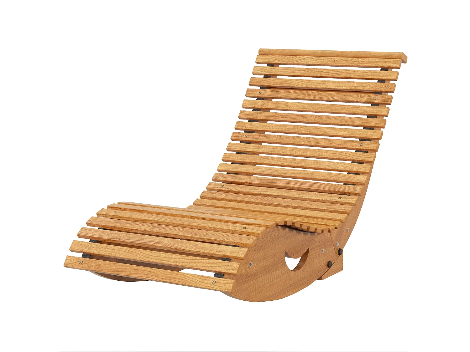 Sedia a dondolo da giardino a s in legno con seduta ergonomica