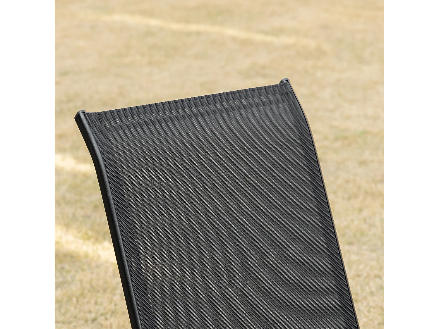 Set 4 sedie da giardino in metallo e tessuto traspirante