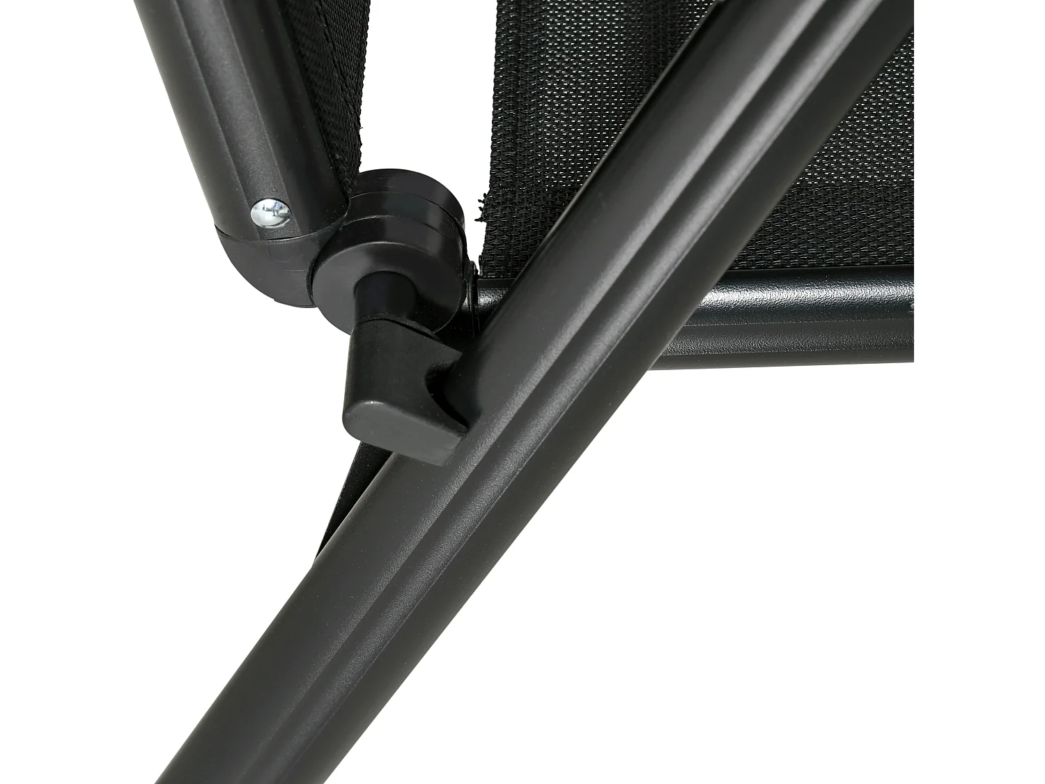 Set 7pz tavolo con sedie da giardino pieghevoli nero