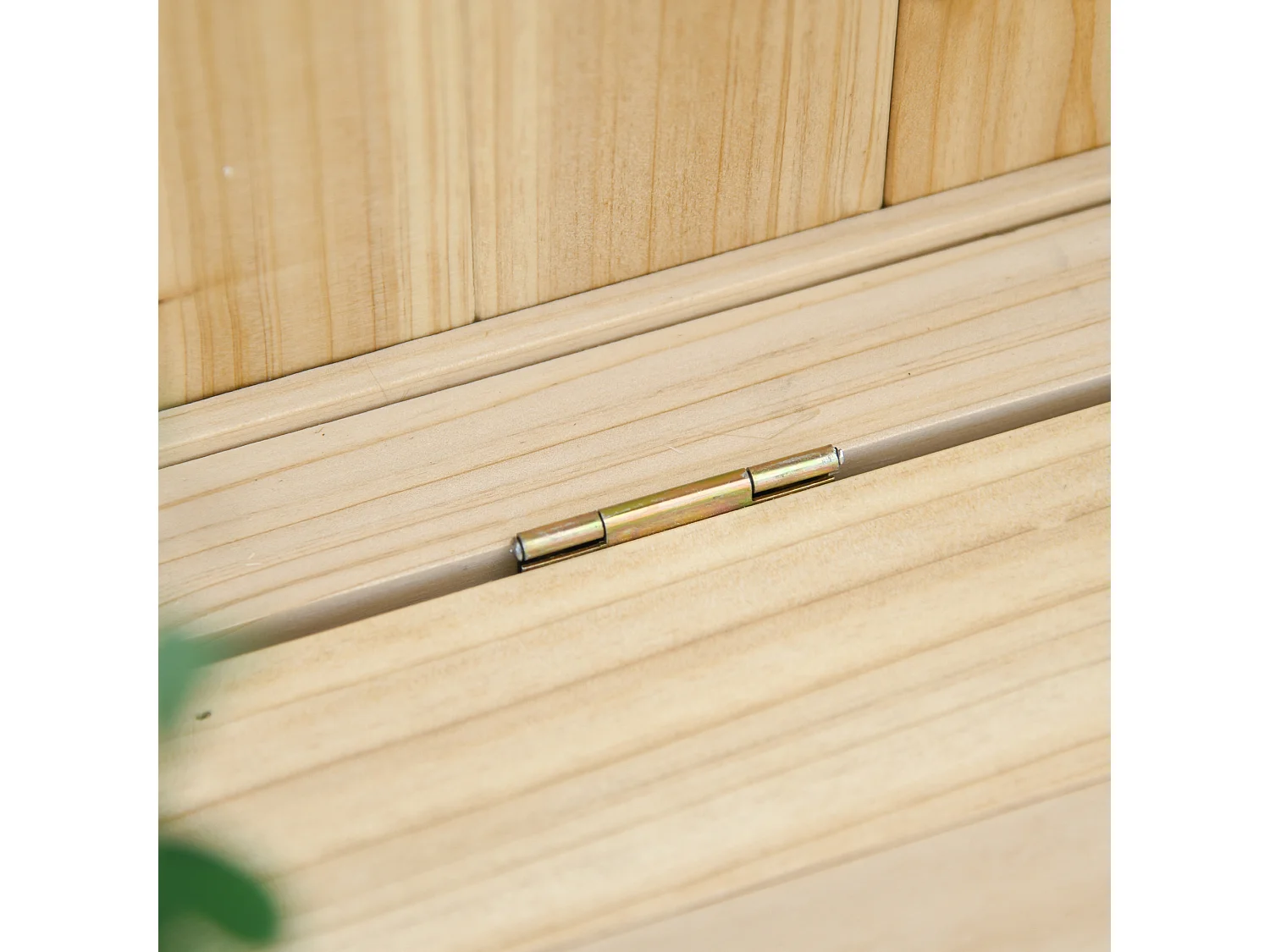 Panca Contenitore da Esterno con Schienale in Legno di Abete per Giardino Terrazza