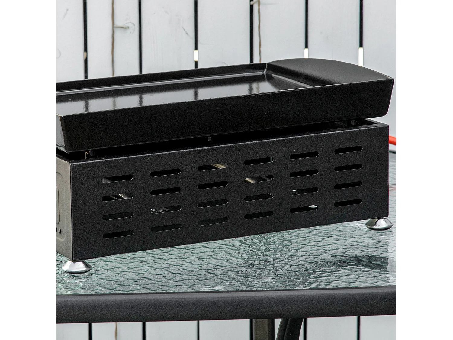 Barbecue a gas da tavolo con 2 bruciatori e potenza 6kw