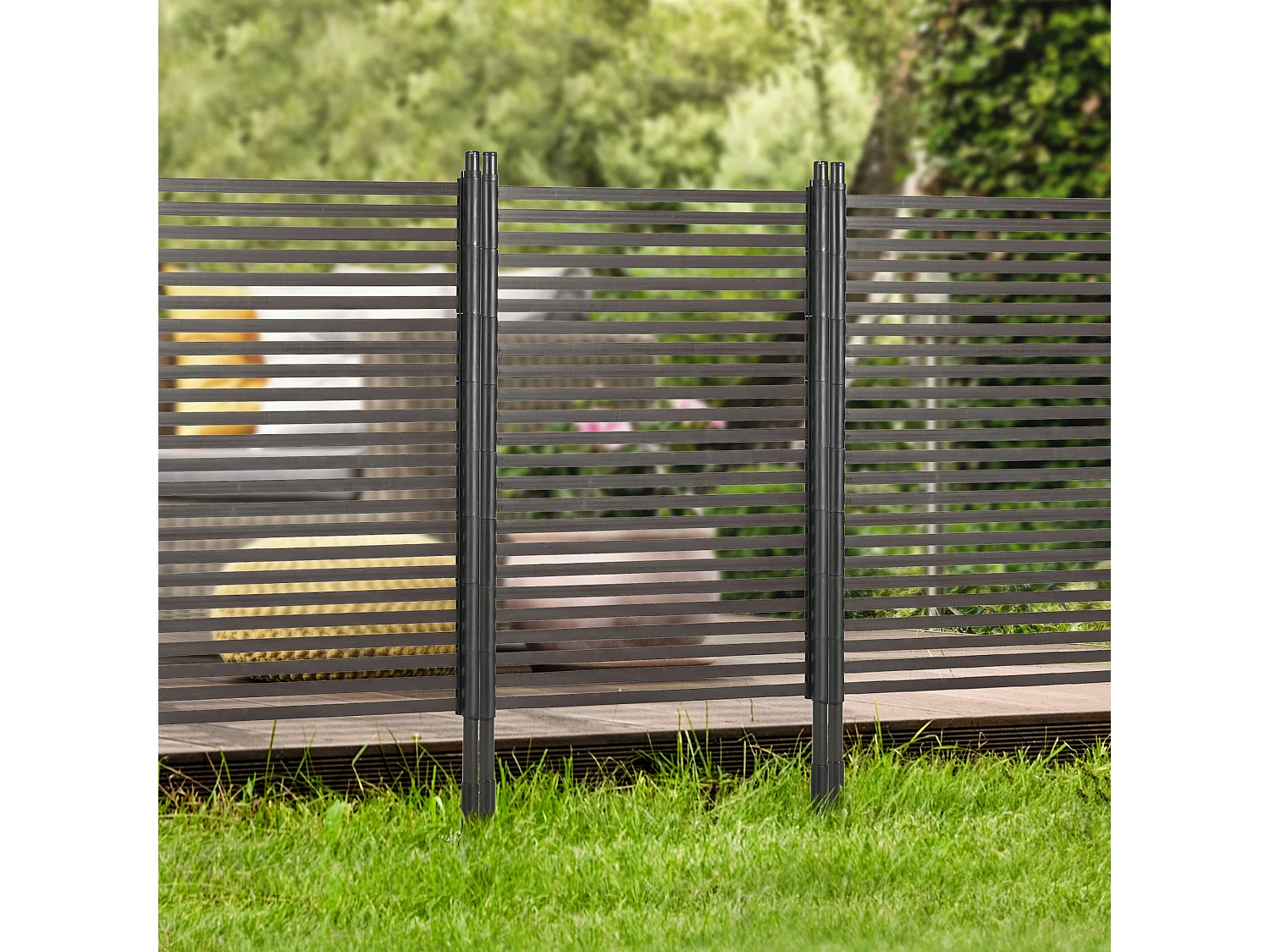 Rencinzione divisorio da giardino modulabile e autoportante marrone