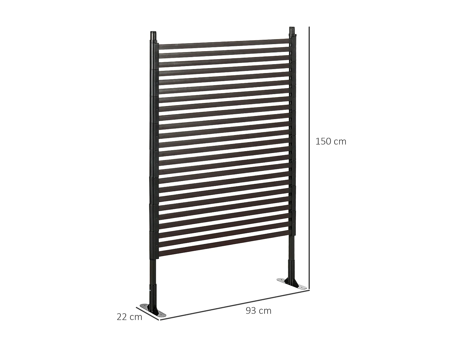 Rencinzione divisorio da giardino modulabile e autoportante marrone