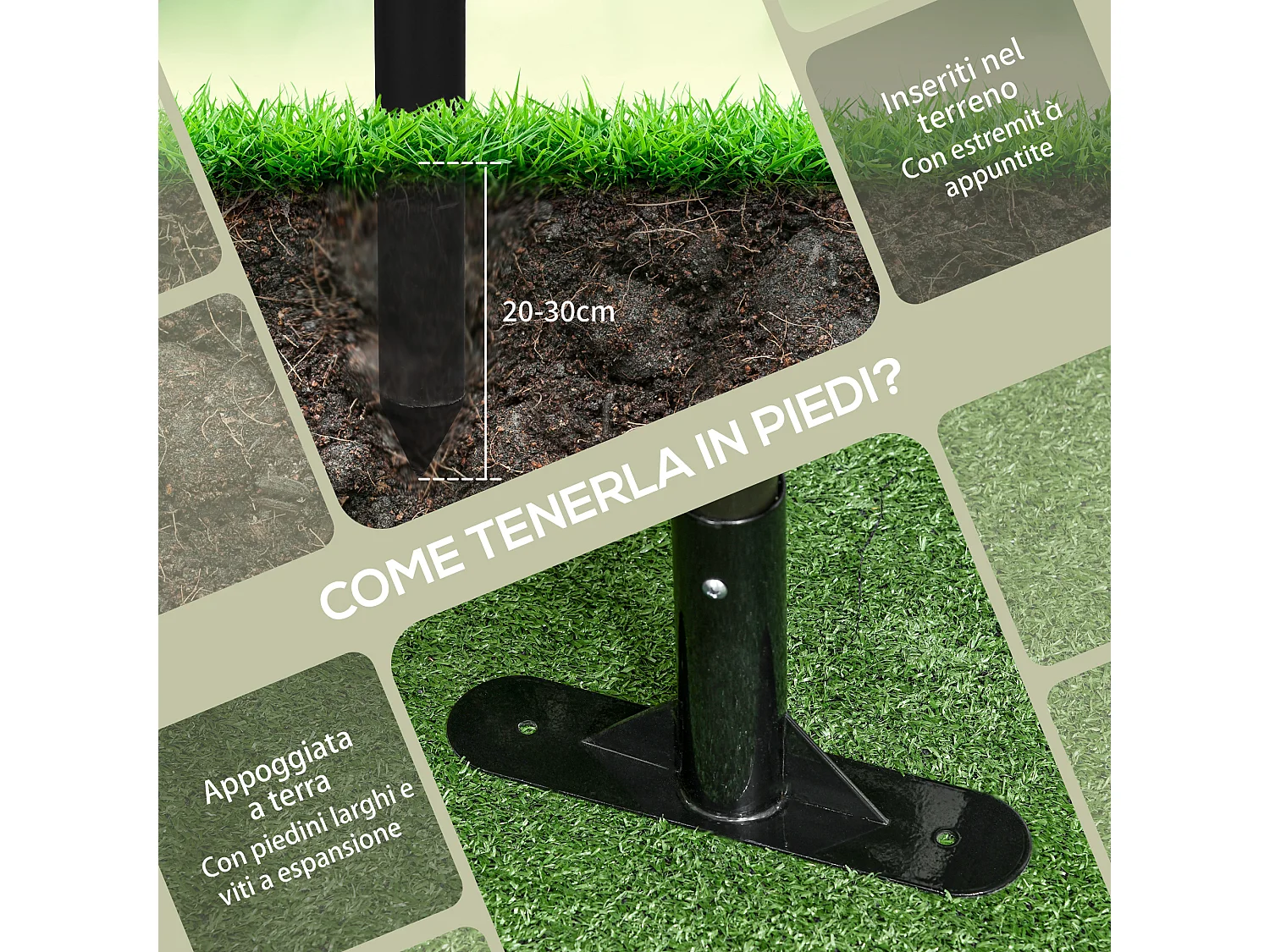 Rencinzione divisorio da giardino modulabile e autoportante marrone