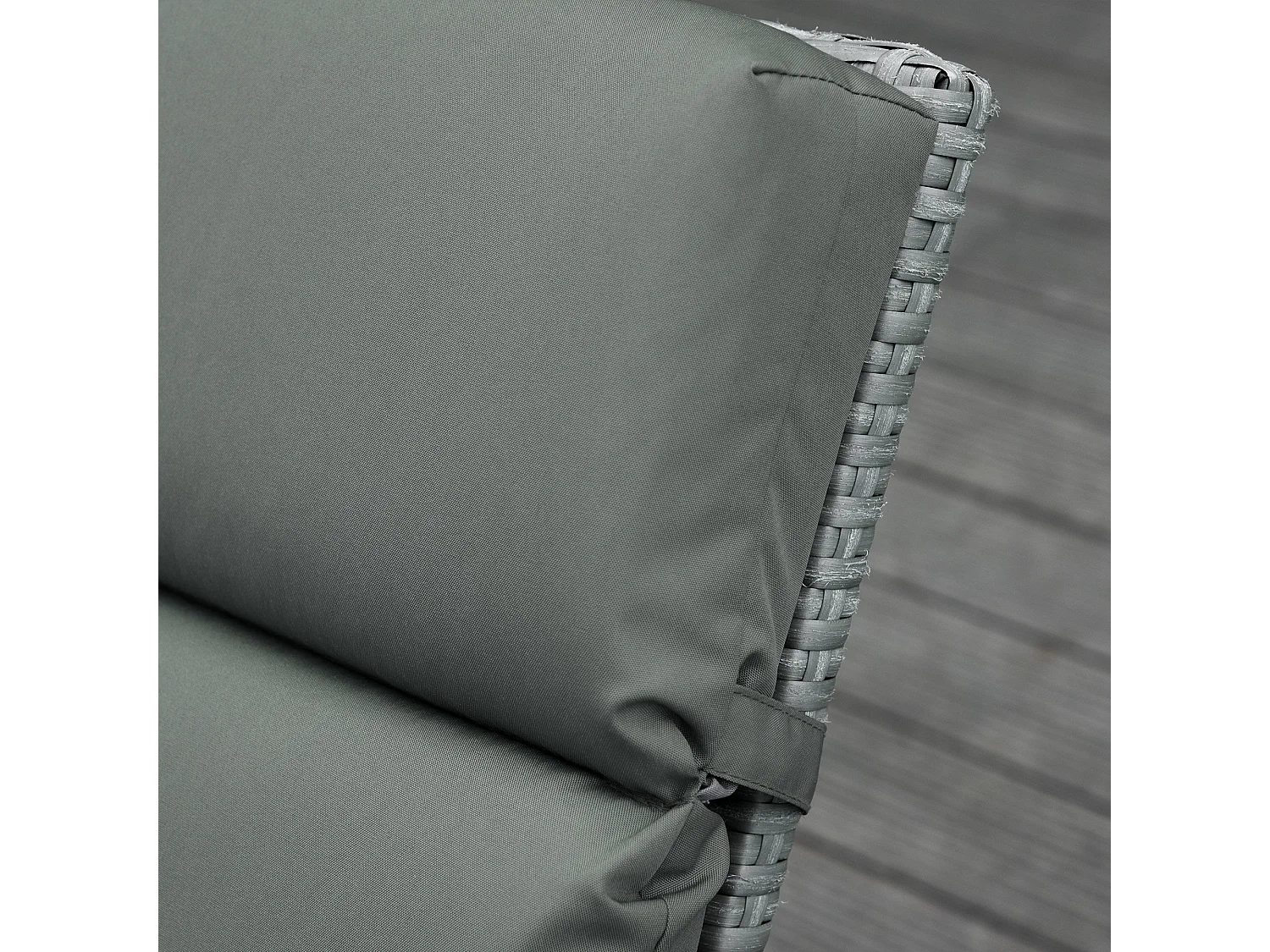 Set 2 cuscini per sdraio da esterno imbottiti in cotone grigio scuro