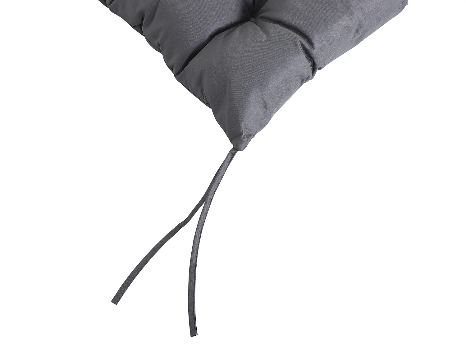 Set 2 cuscini per sedie da esterno in poliestere e cotone grigio