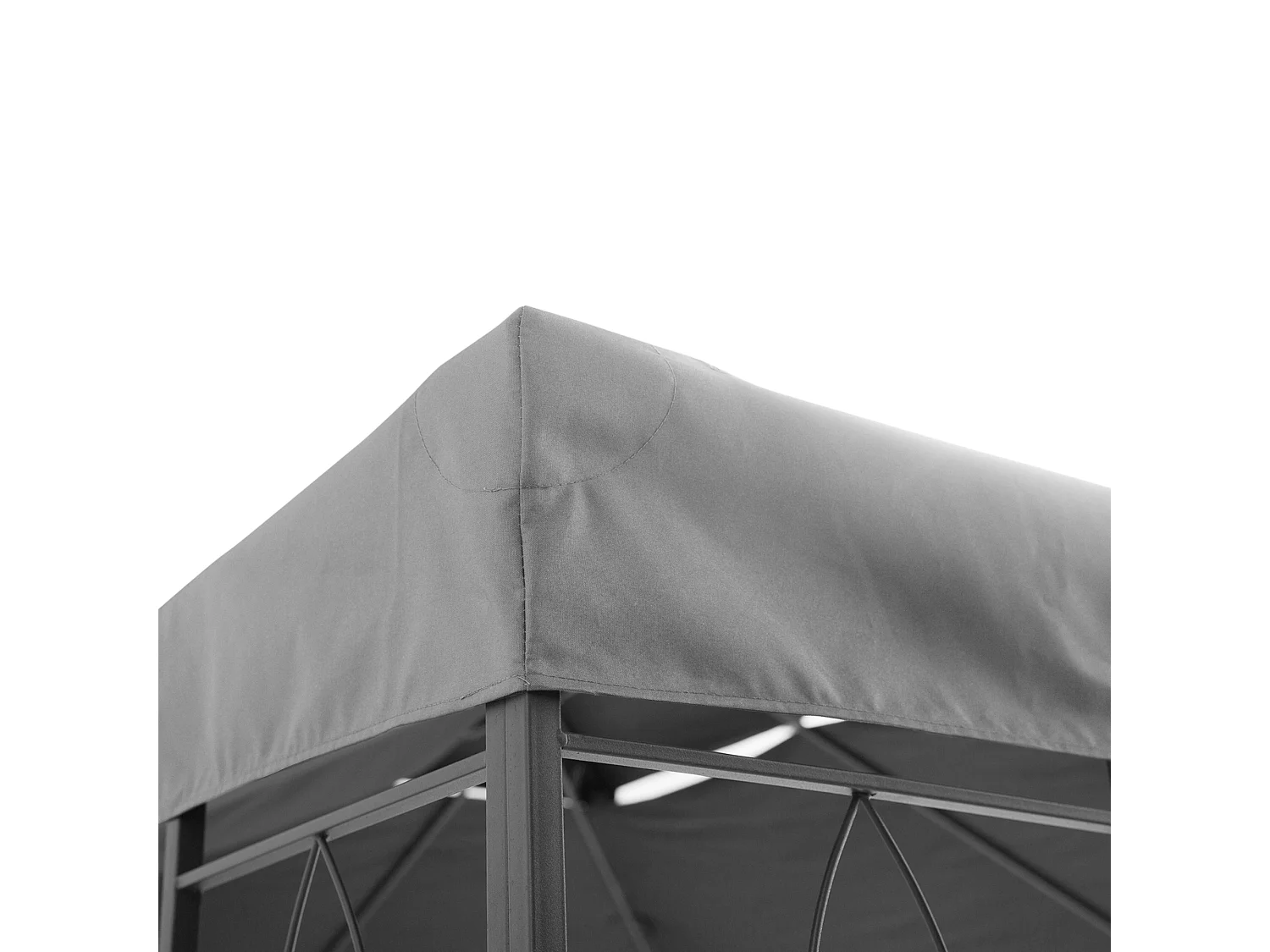 Copertura per gazebo 4x3 m a 2 livelli anti uv in poliestere grigio