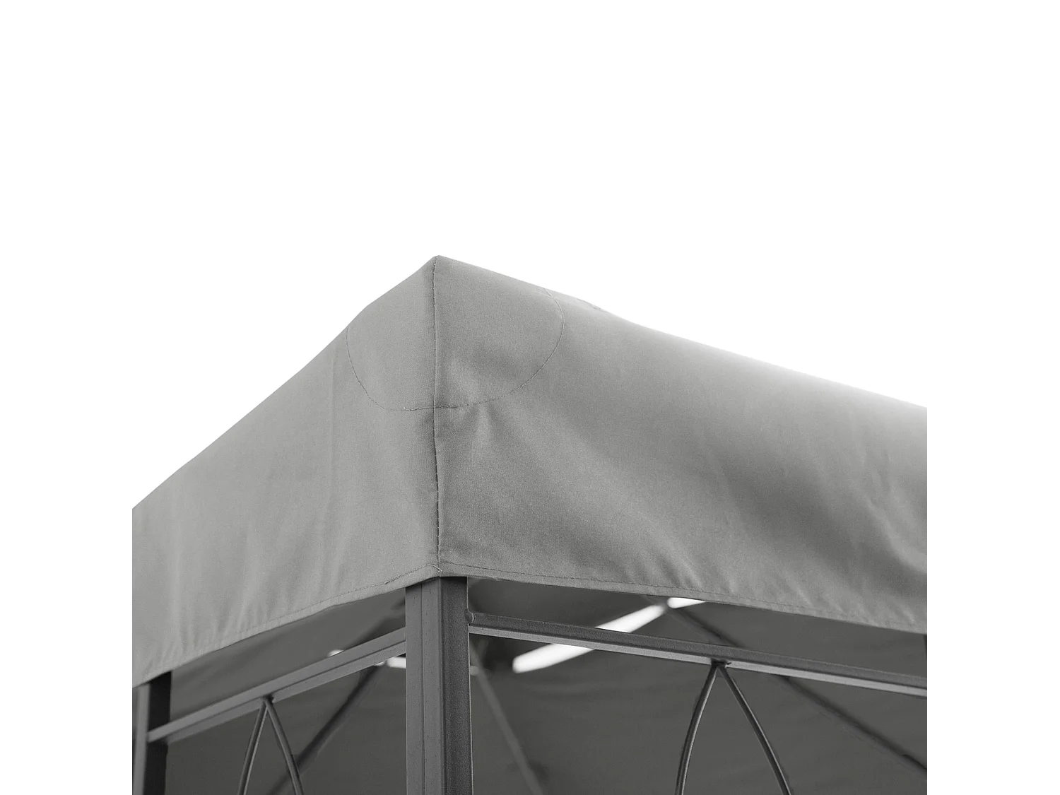 Copertura per gazebo 4x3 m a 2 livelli anti uv in poliestere grigio