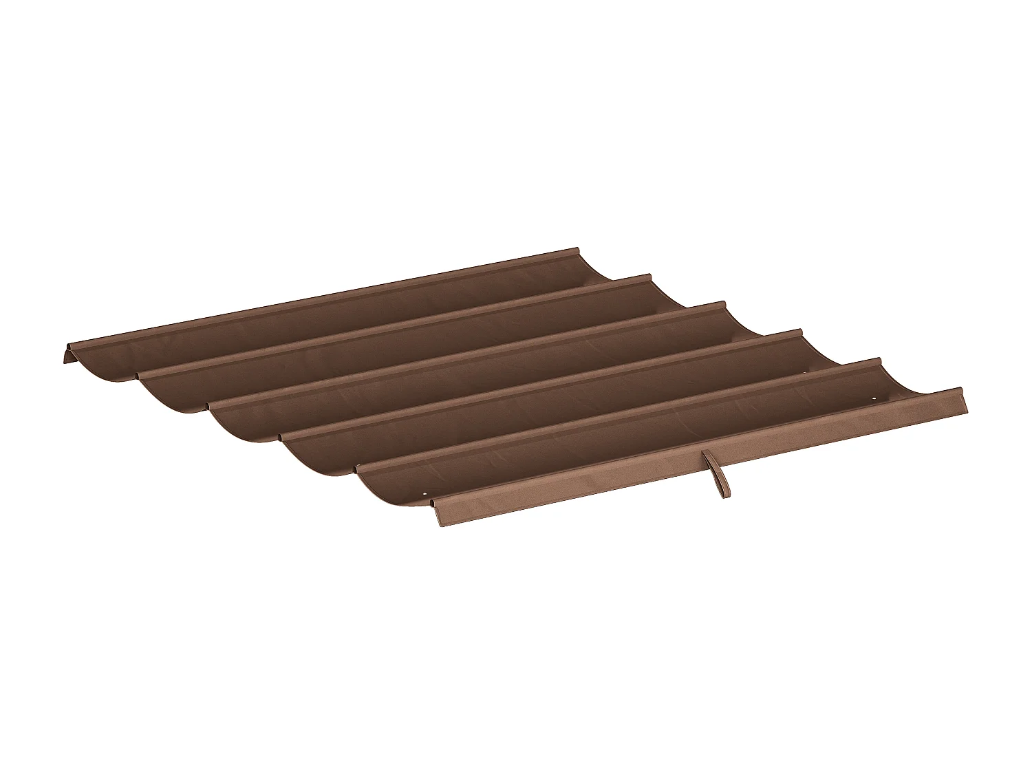 Tetto di ricambio per gazebo pergola 3x3 m poliestere bianco caffè