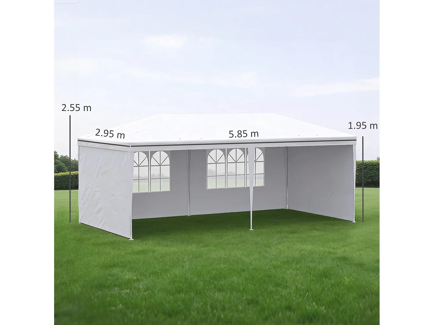 Tendone da giardino pieghevole per feste ed eventi bianco