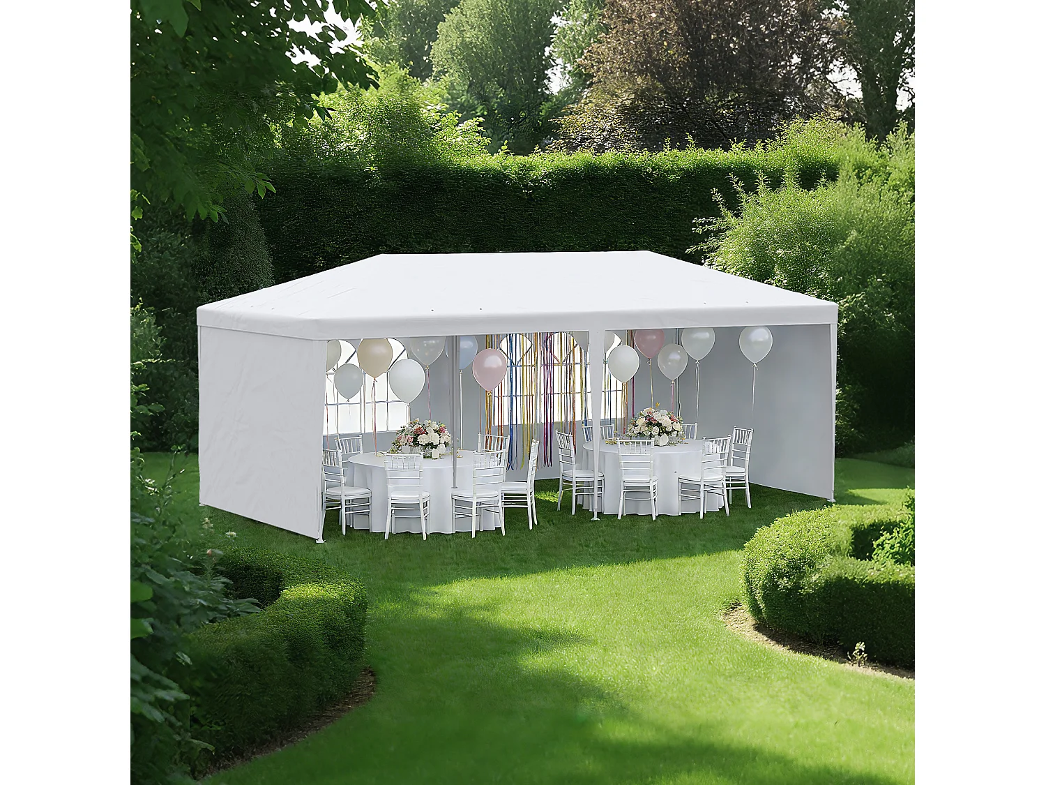 Tendone da giardino pieghevole per feste ed eventi bianco