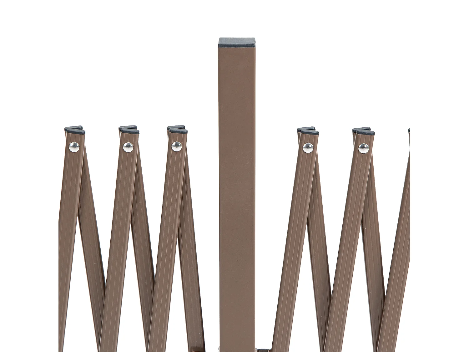 Recinzione estensibile da 52-405 cm in acciaio e alluminio marrone