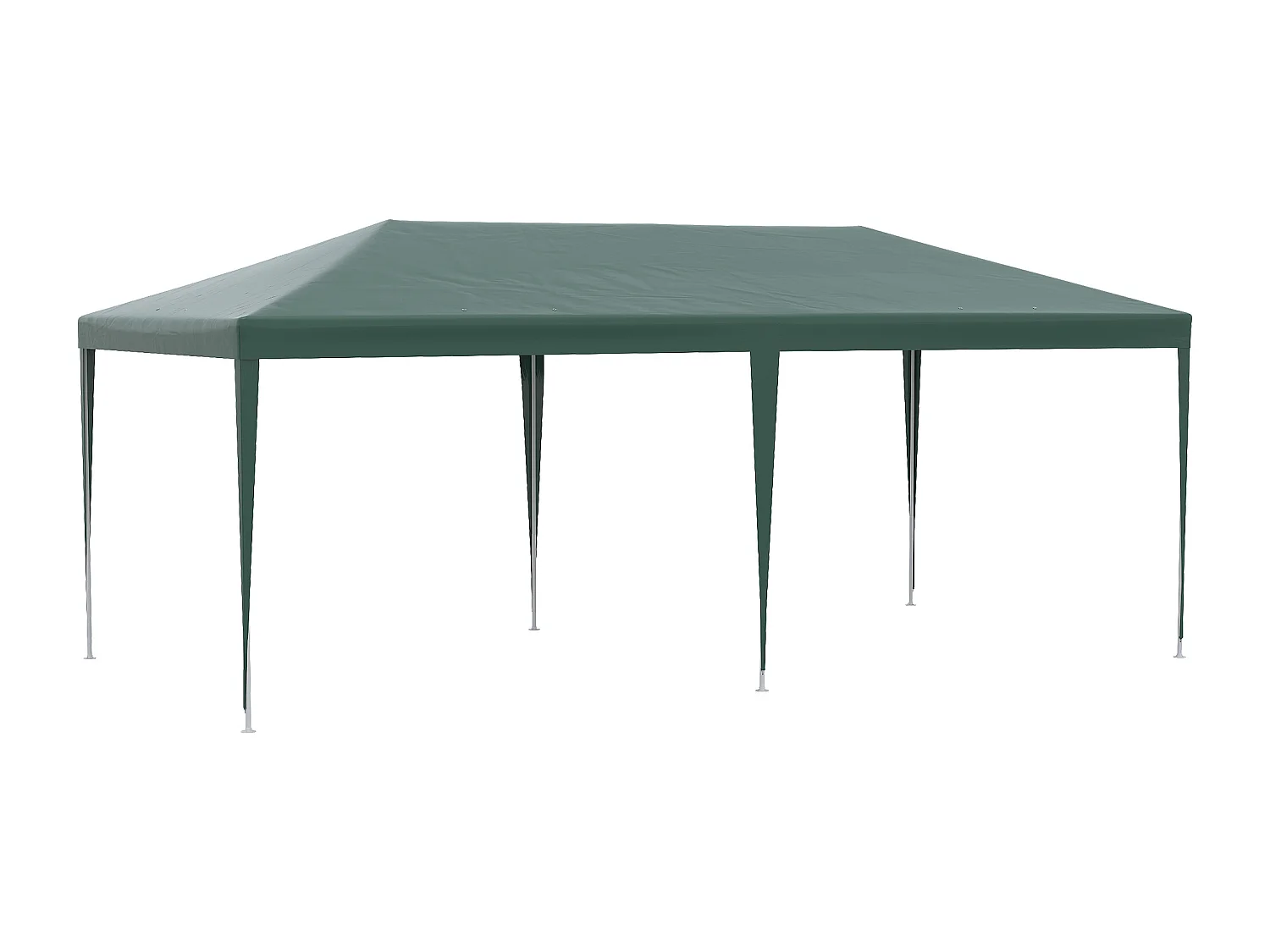 Gazebo da giardino 6x3m con pareti e finestre verde