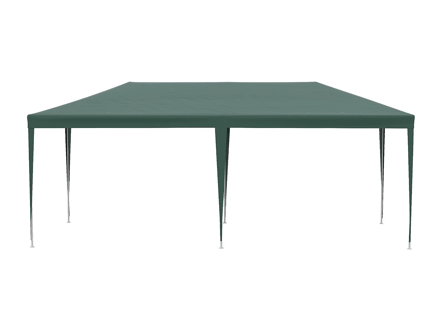 Gazebo da giardino 6x3m con pareti e finestre verde