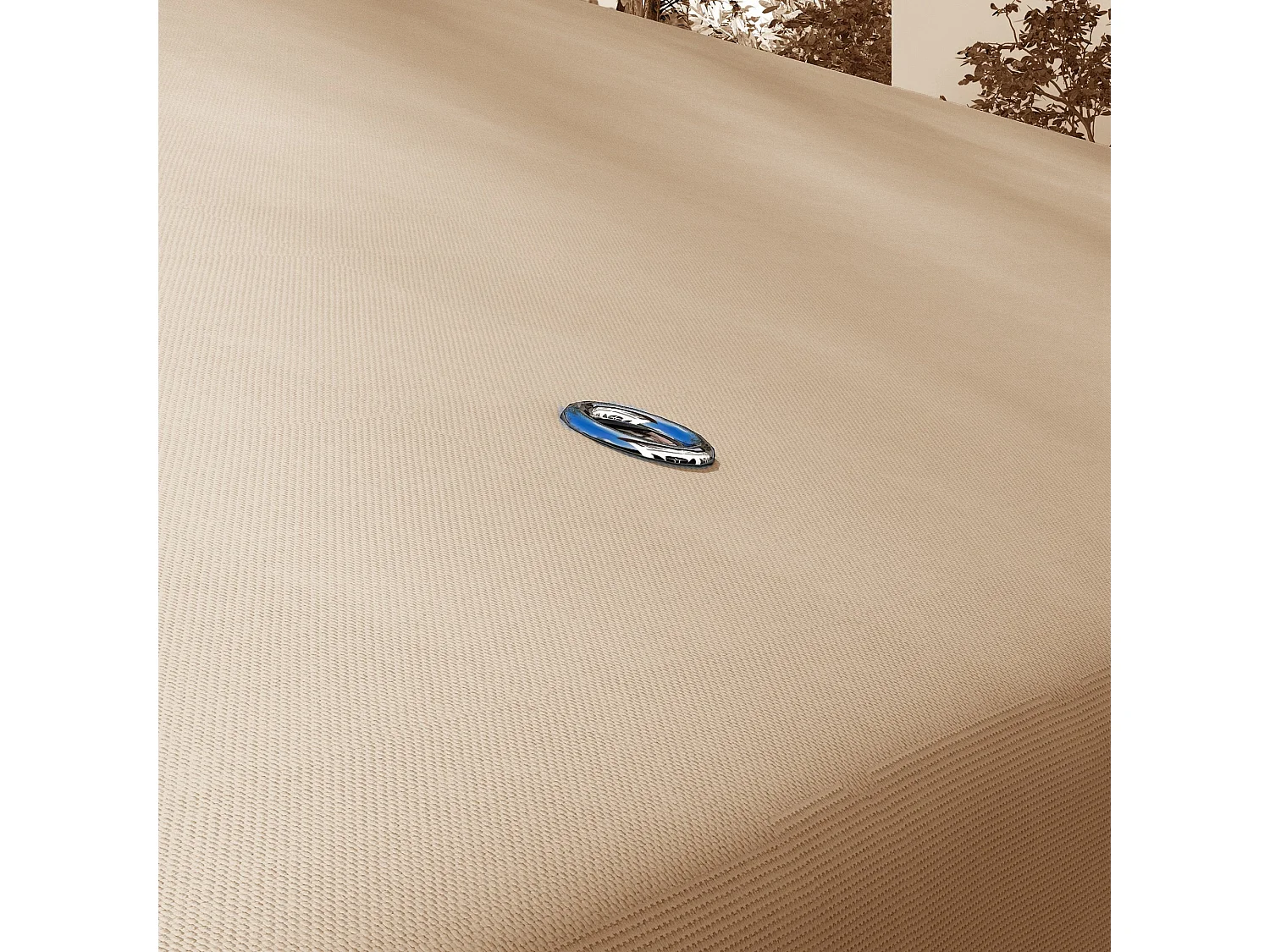 Tetto per gazebo 3x3 m con tetto a 2 livelli in poliestere cachi