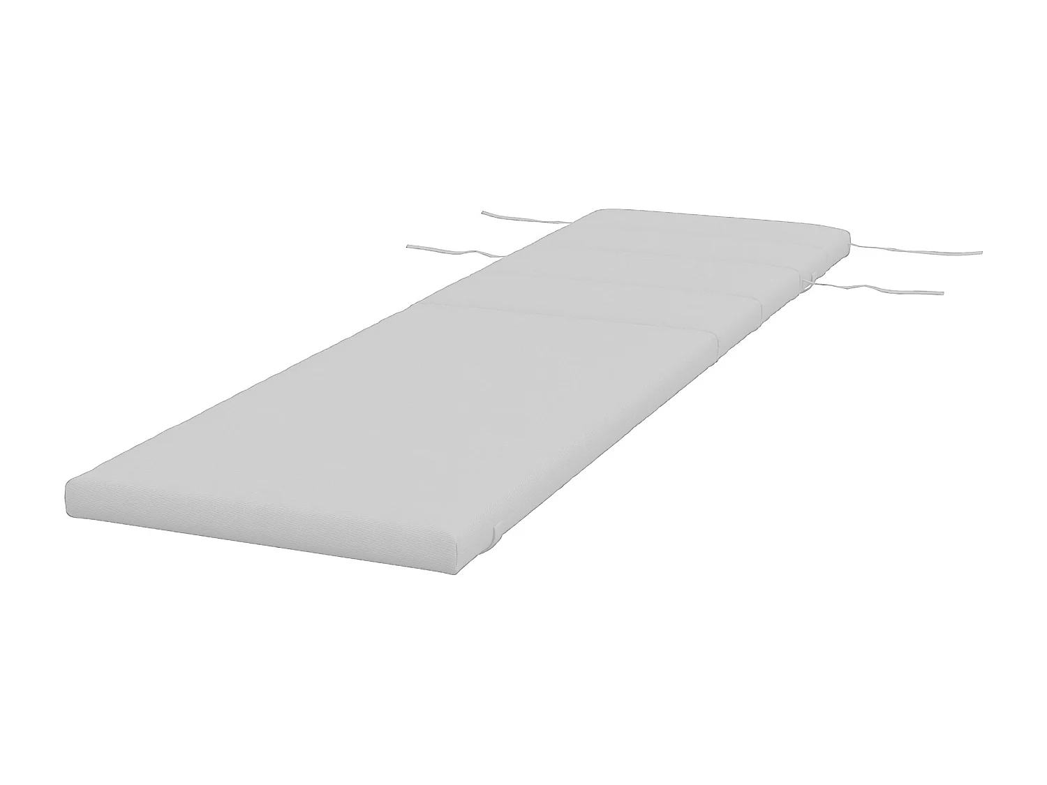 Cuscino per lettino prendisole imbottito con lacci, grigio chiaro