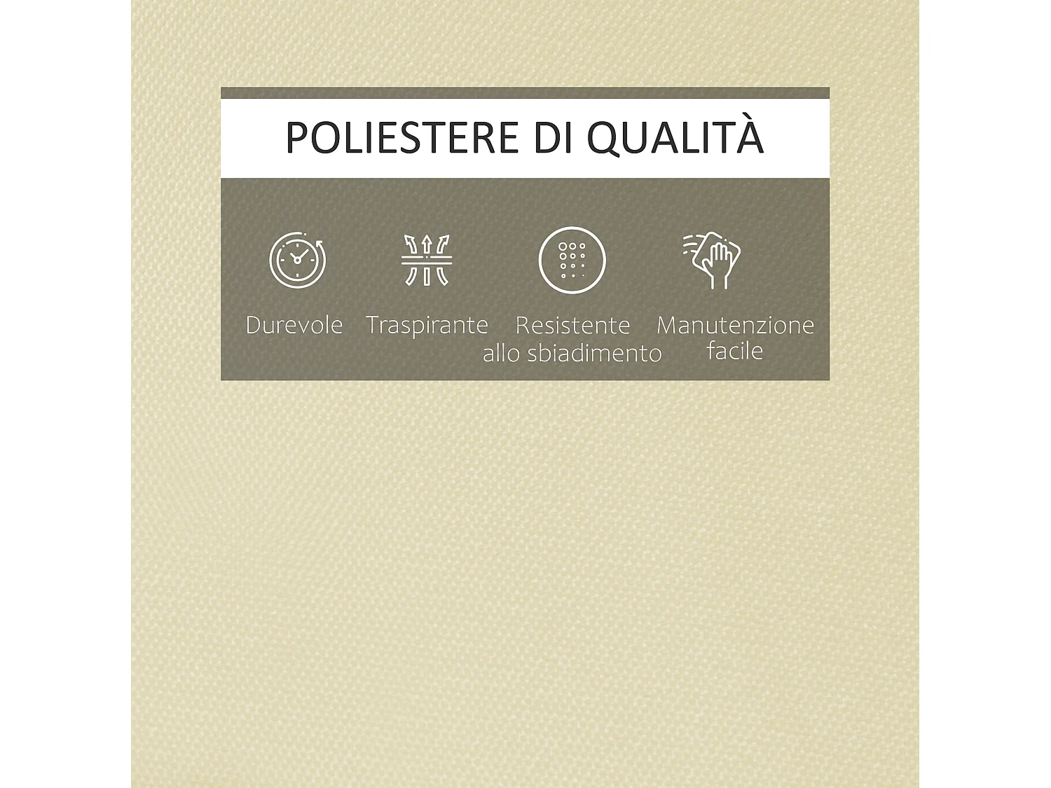 Cuscino per sdraio lettino prendisole da giardino solo cuscino 198x53x5cm bianco crema