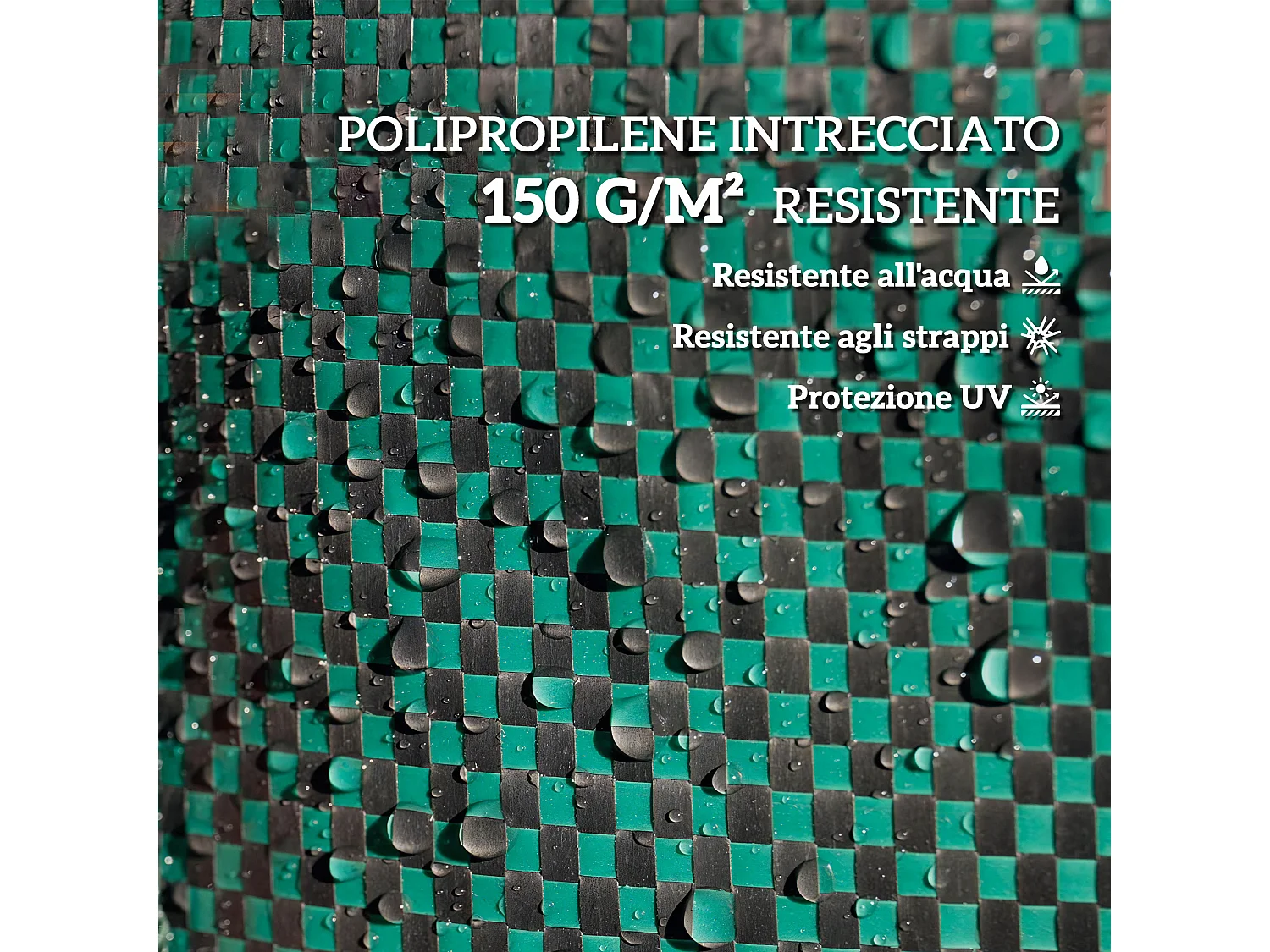 Set 3 sacchi per rifiuti da giardino 300 litri con manici verde