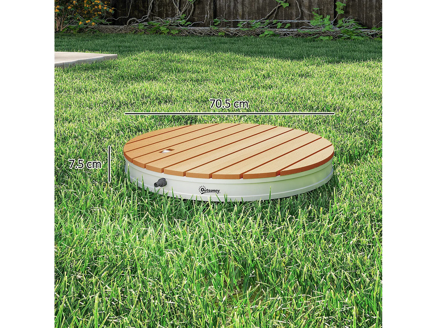 Doccia da giardino portatile altezza 4 m e getti regolabili