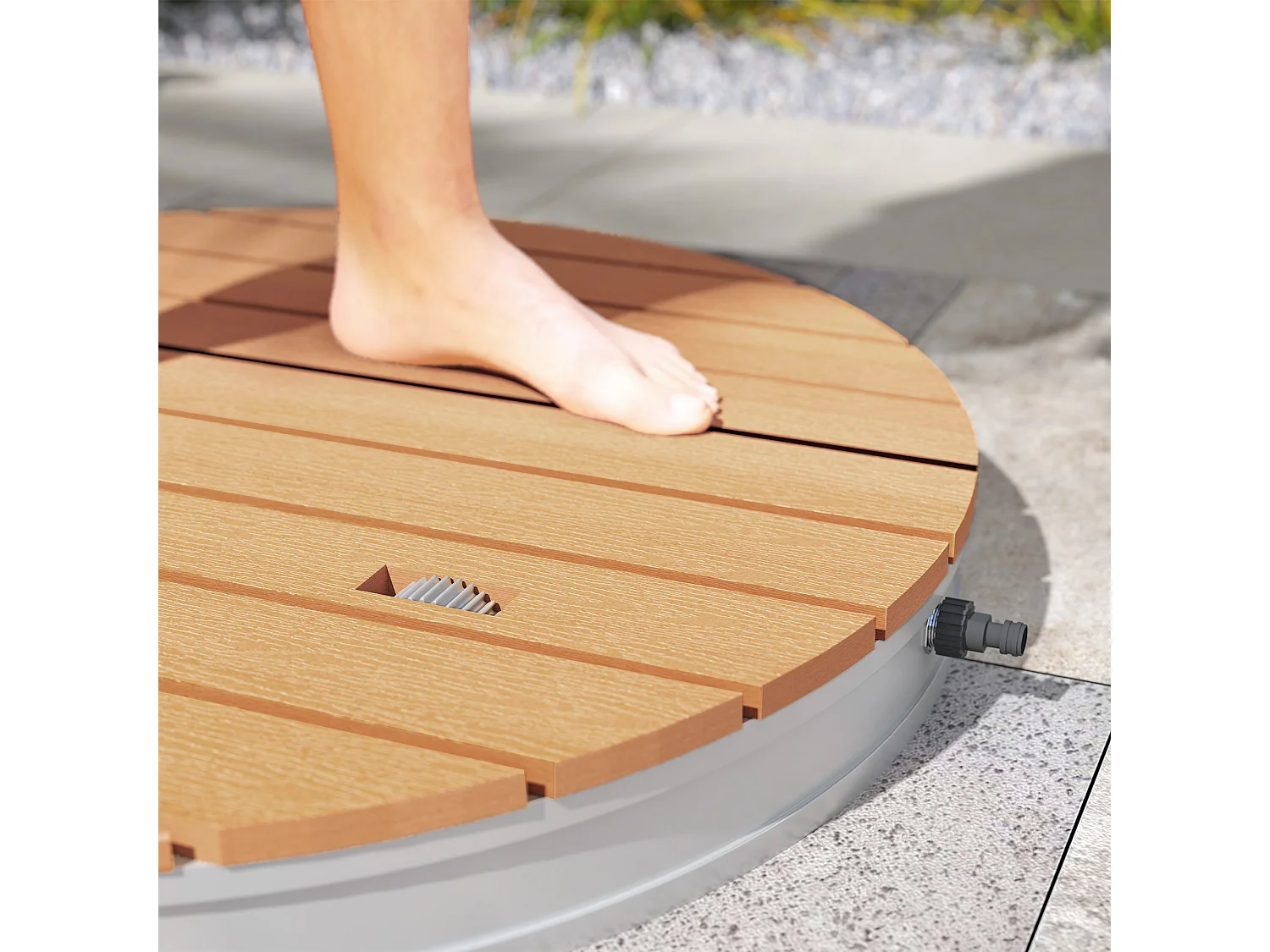 Doccia da giardino portatile altezza 4 m e getti regolabili