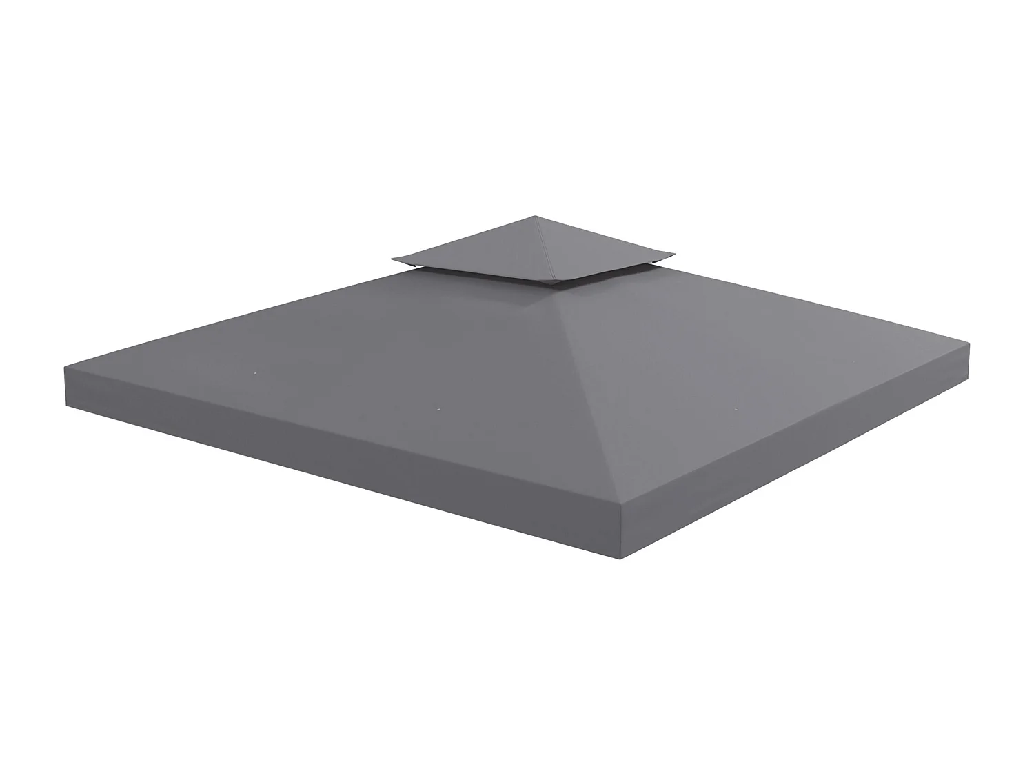 Tettuccio di ricambio per gazebo 3x3m a 2 livelli grigio scuro