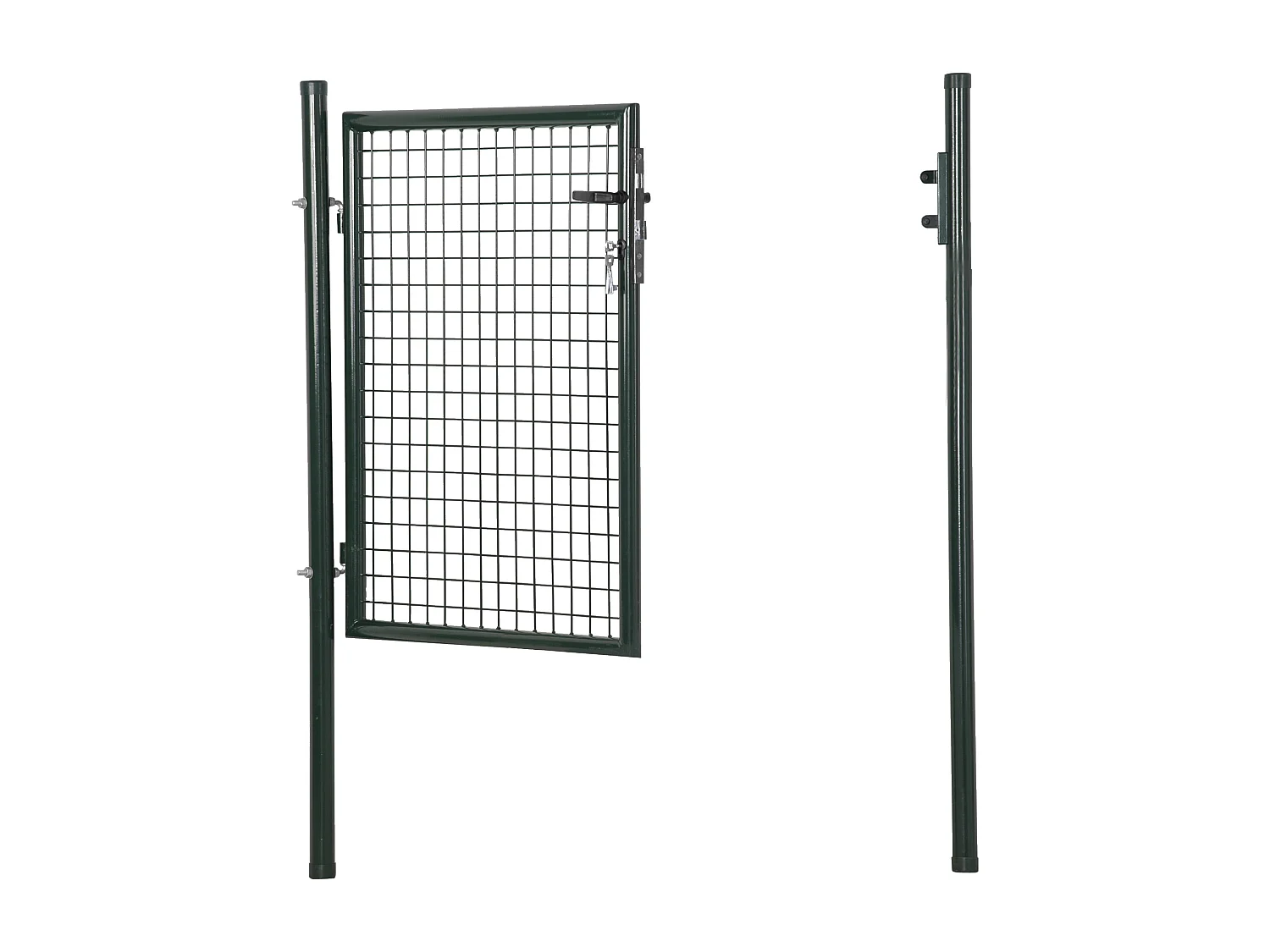 Cancello da giardino in acciaio antiruggine cancelletto da giardino con serratura e 3 chiavi 97x150cm verde