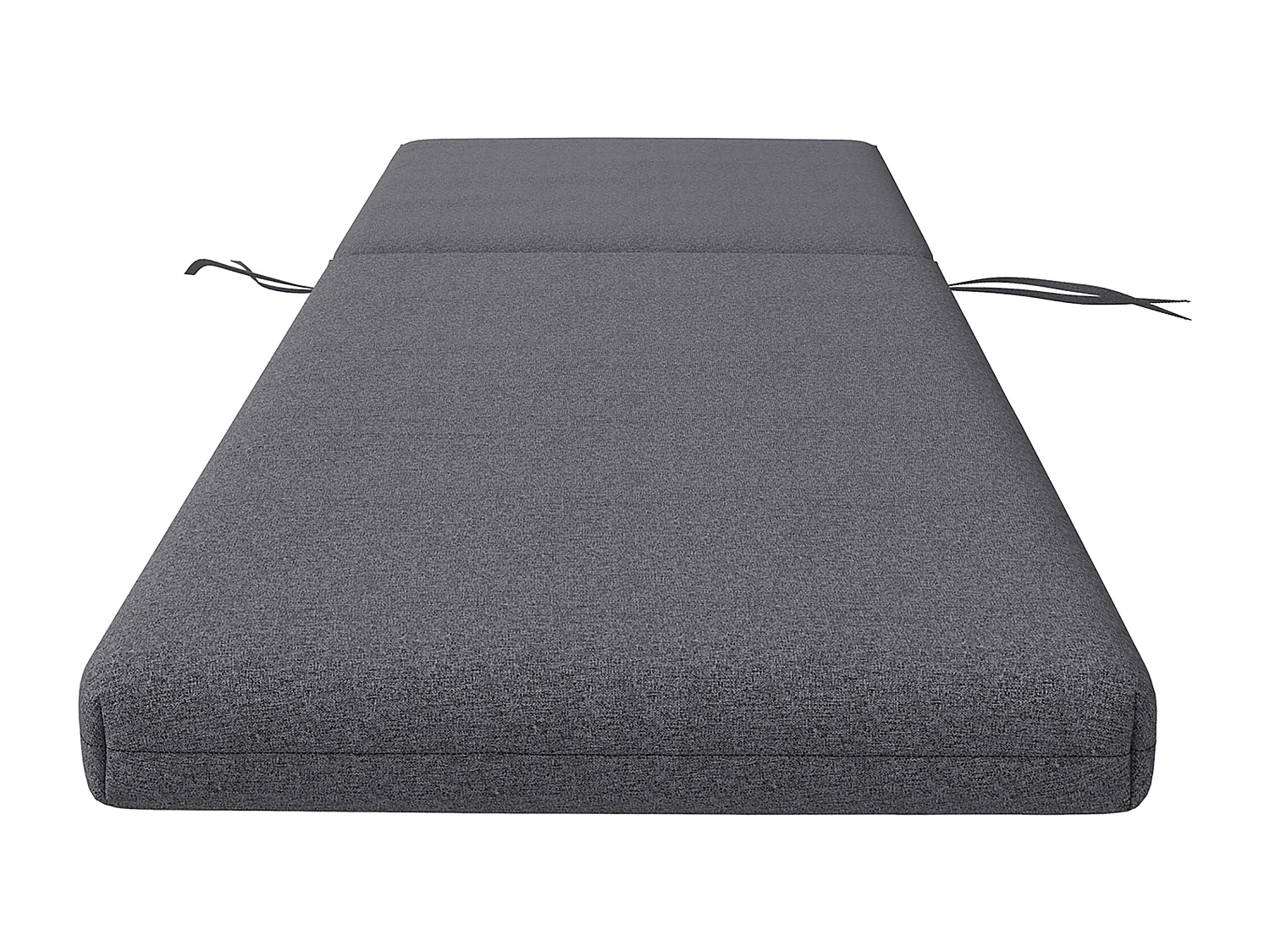 Set 2 cuscini per sedie da esterno in poliestere e cotone grigio