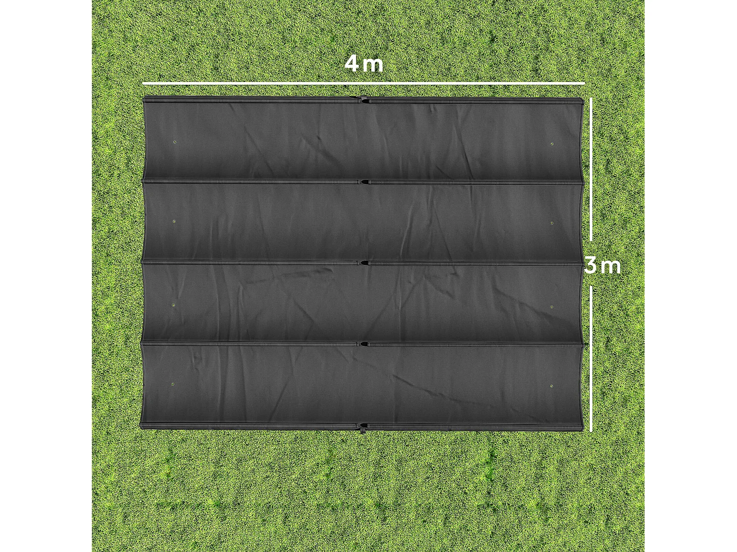 Telo di Ricambio per Gazebo Pergola con 8 Fori di Drenaggio in Poliestere Traspirante Protezione UV30