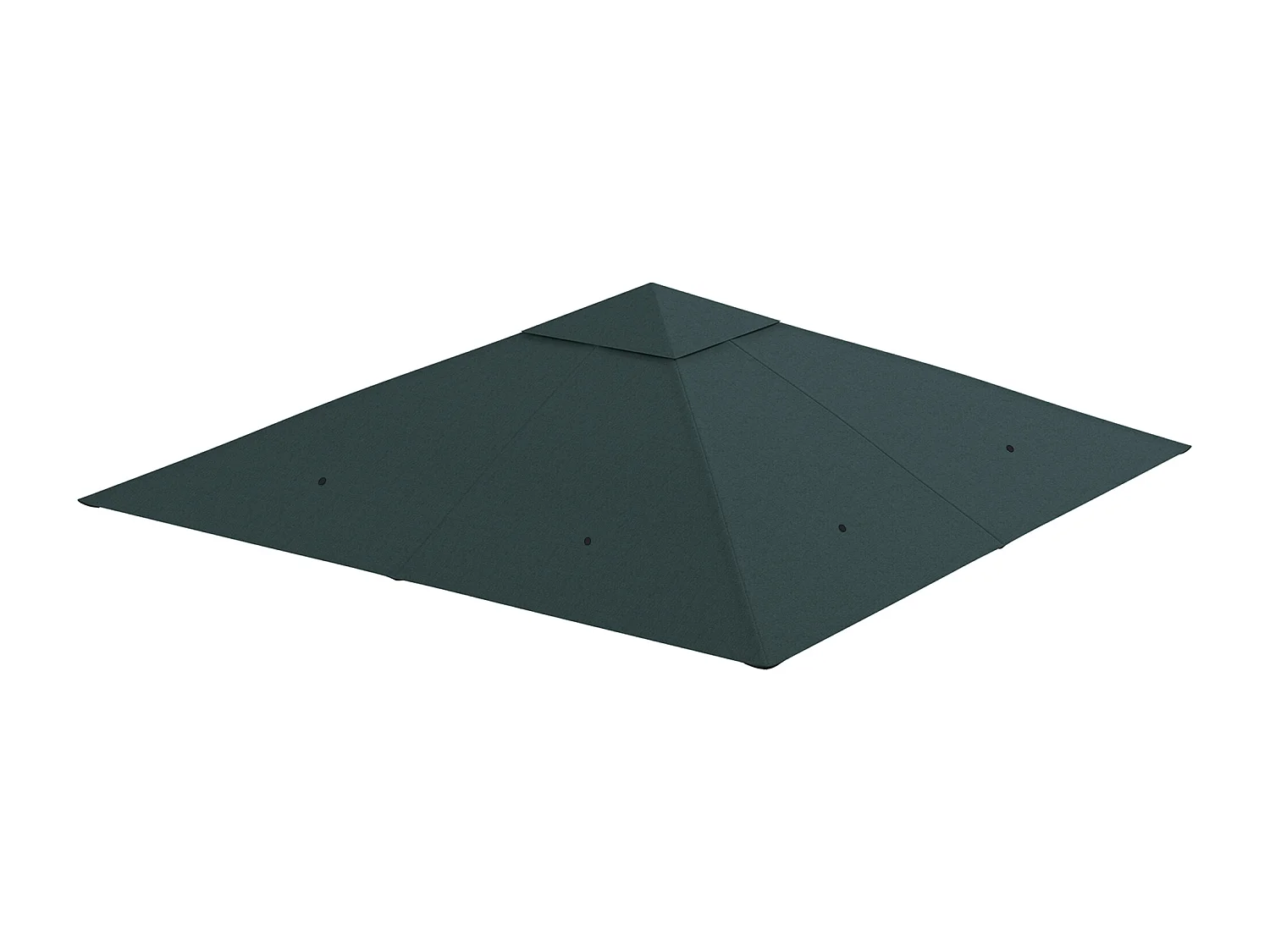 Tetto di ricambio 3x3 m con 8 fori di ventilazione per gazebo grigio