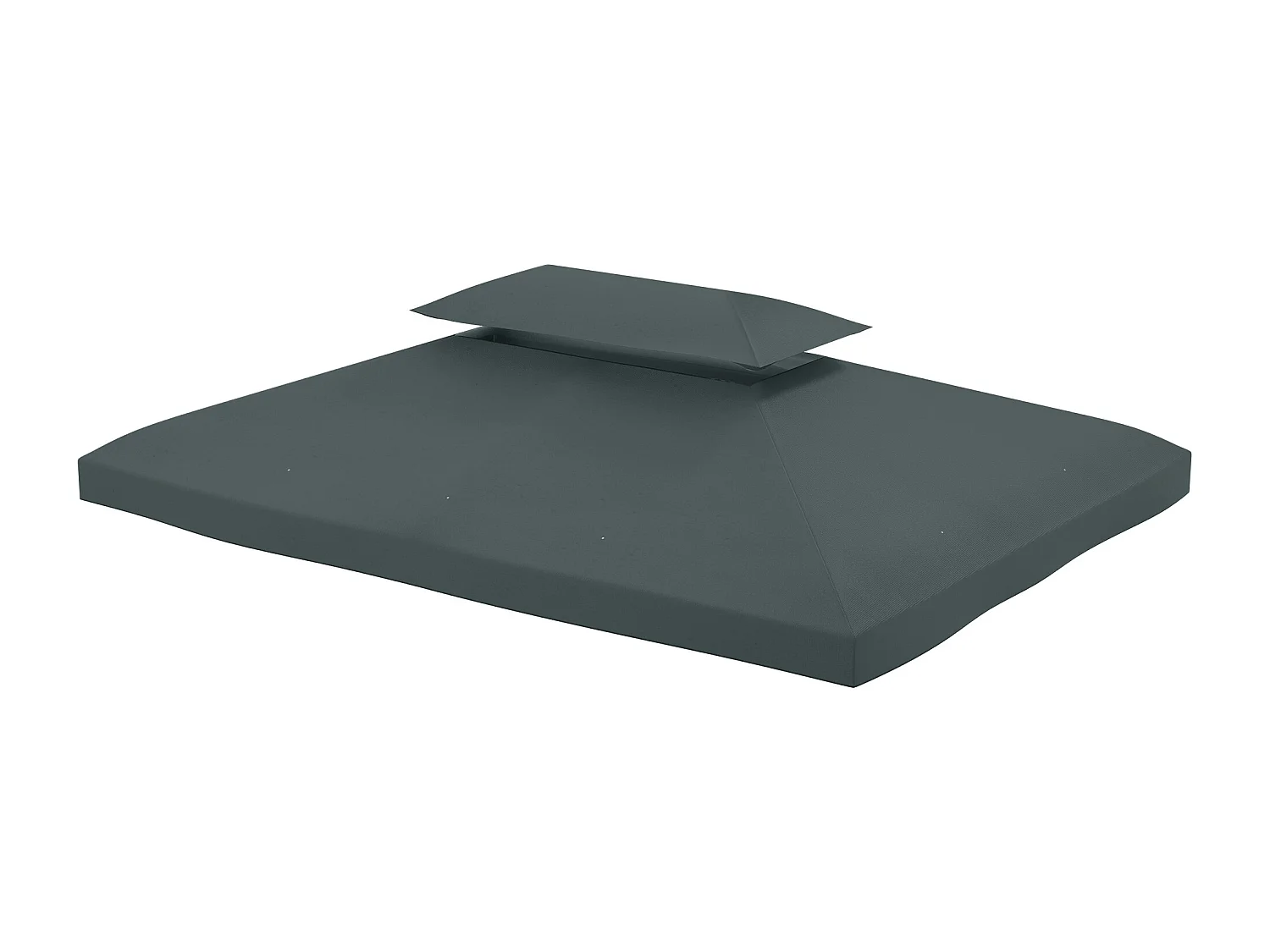 Copertura per gazebo 4x3 a 2 livelli con cinghie grigio antracite