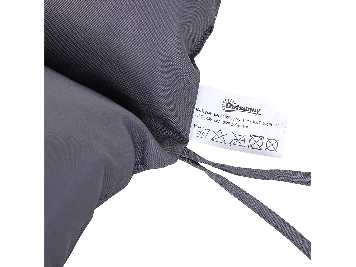 Cuscino da giardino 2 posti con schienale per panche e dondoli