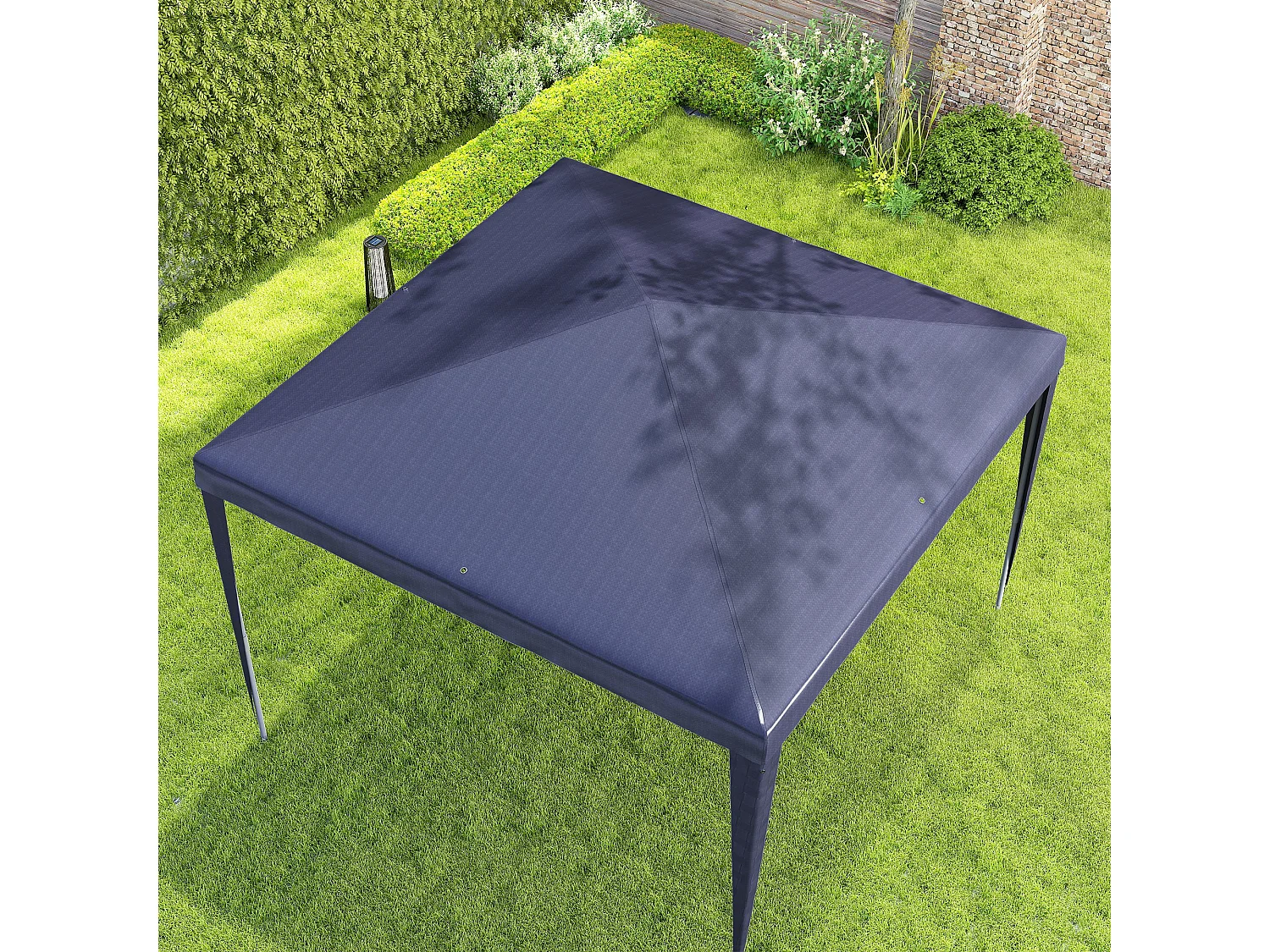 Gazebo da giardino 3x3m pieghevole e portatile anti uv blu