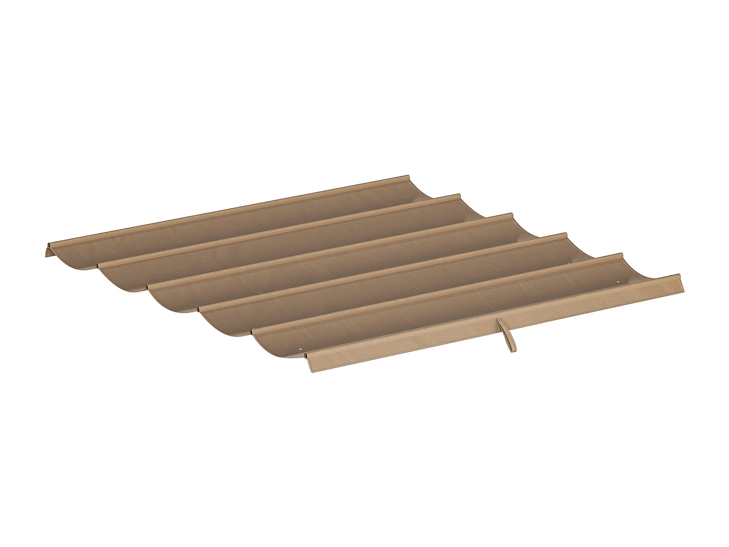 Tetto di ricambio per gazebo pergola 3x3 m poliestere marrone chiaro