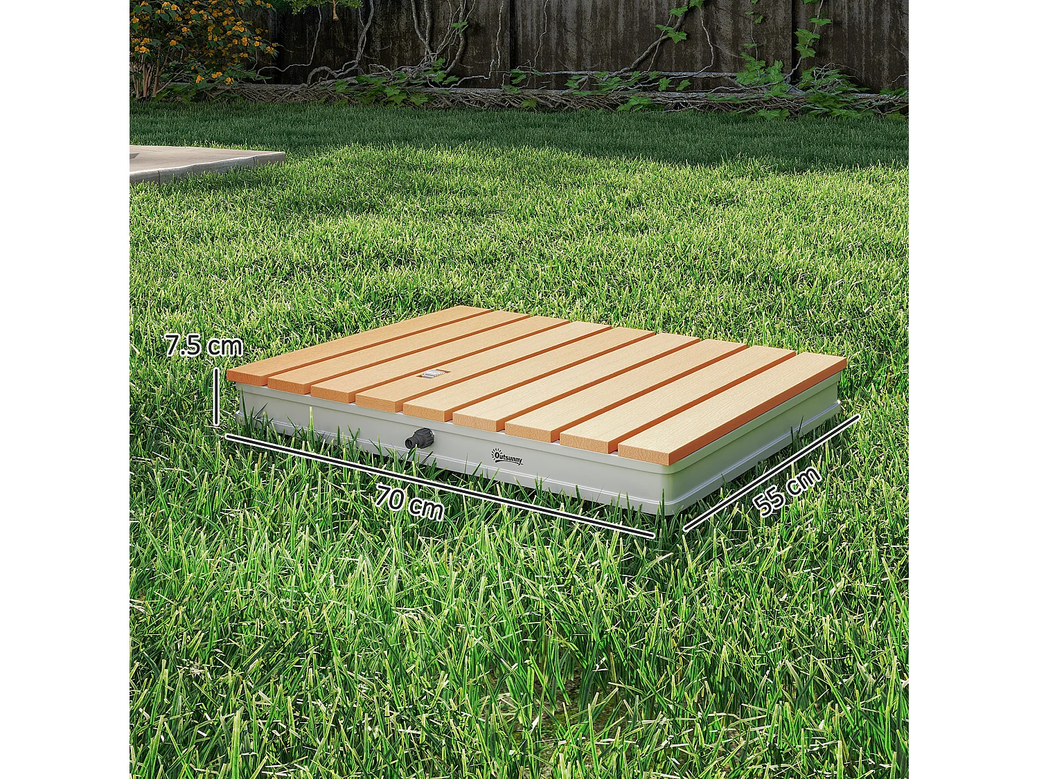 Doccia da giardino portatile altezza 4 m getti regolabili rettangolare