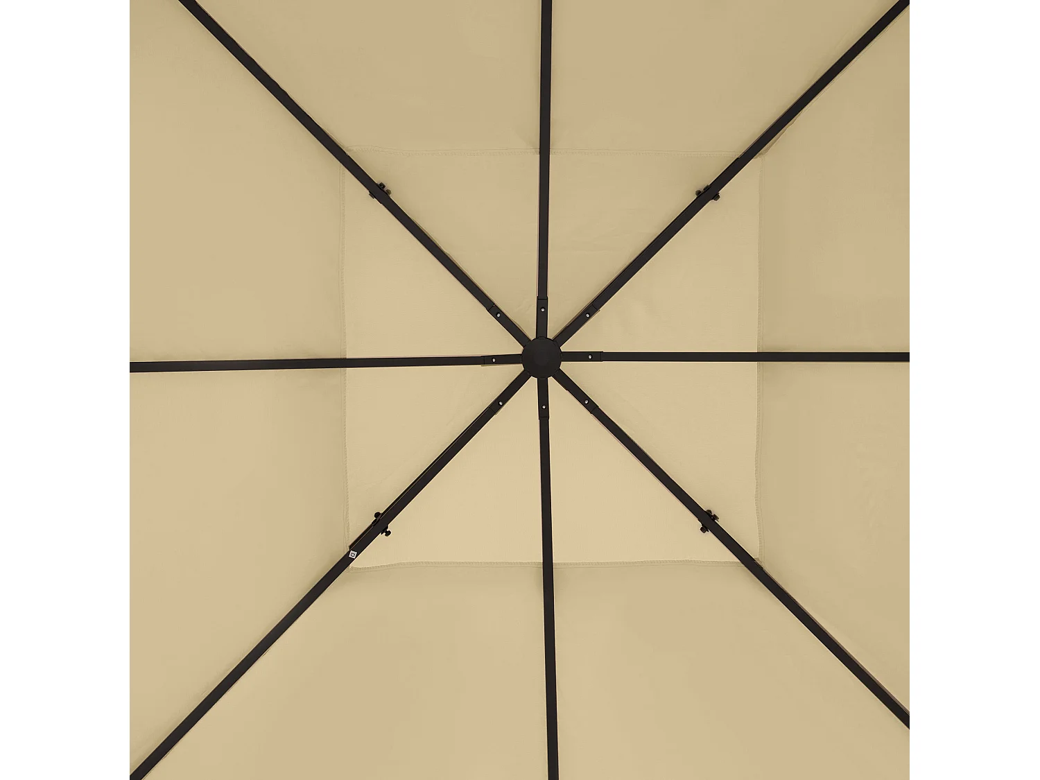 Tetto di ricambio per gazebo da giardino 4x3m in poliestere crema