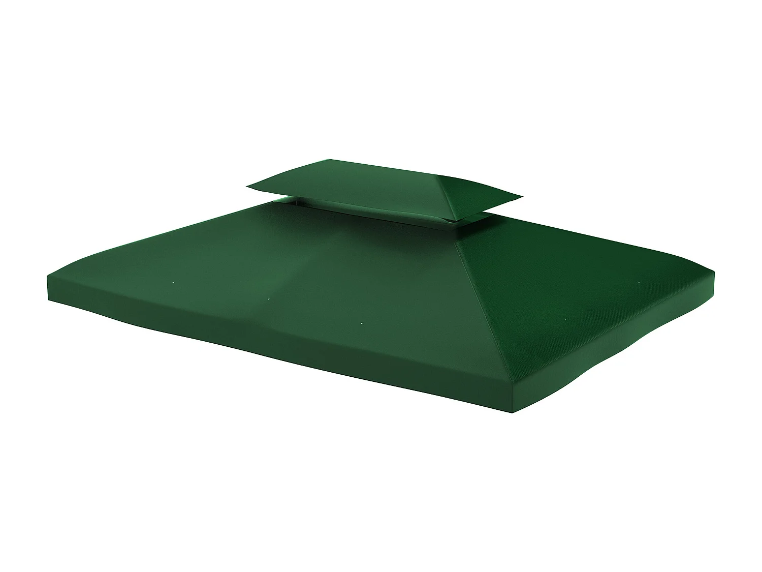 Copertura per gazebo 4x3 di ricambio a 2 livelli con cinghie verde