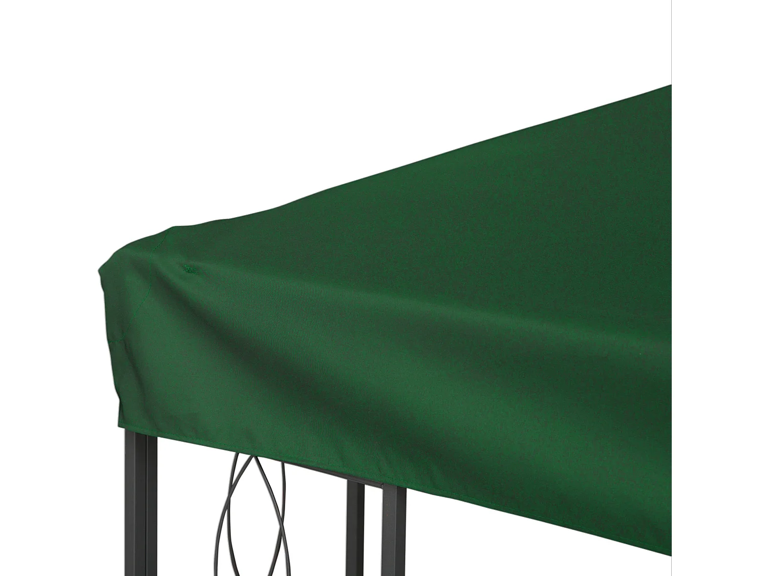 Copertura per gazebo 4x3 di ricambio a 2 livelli con cinghie verde