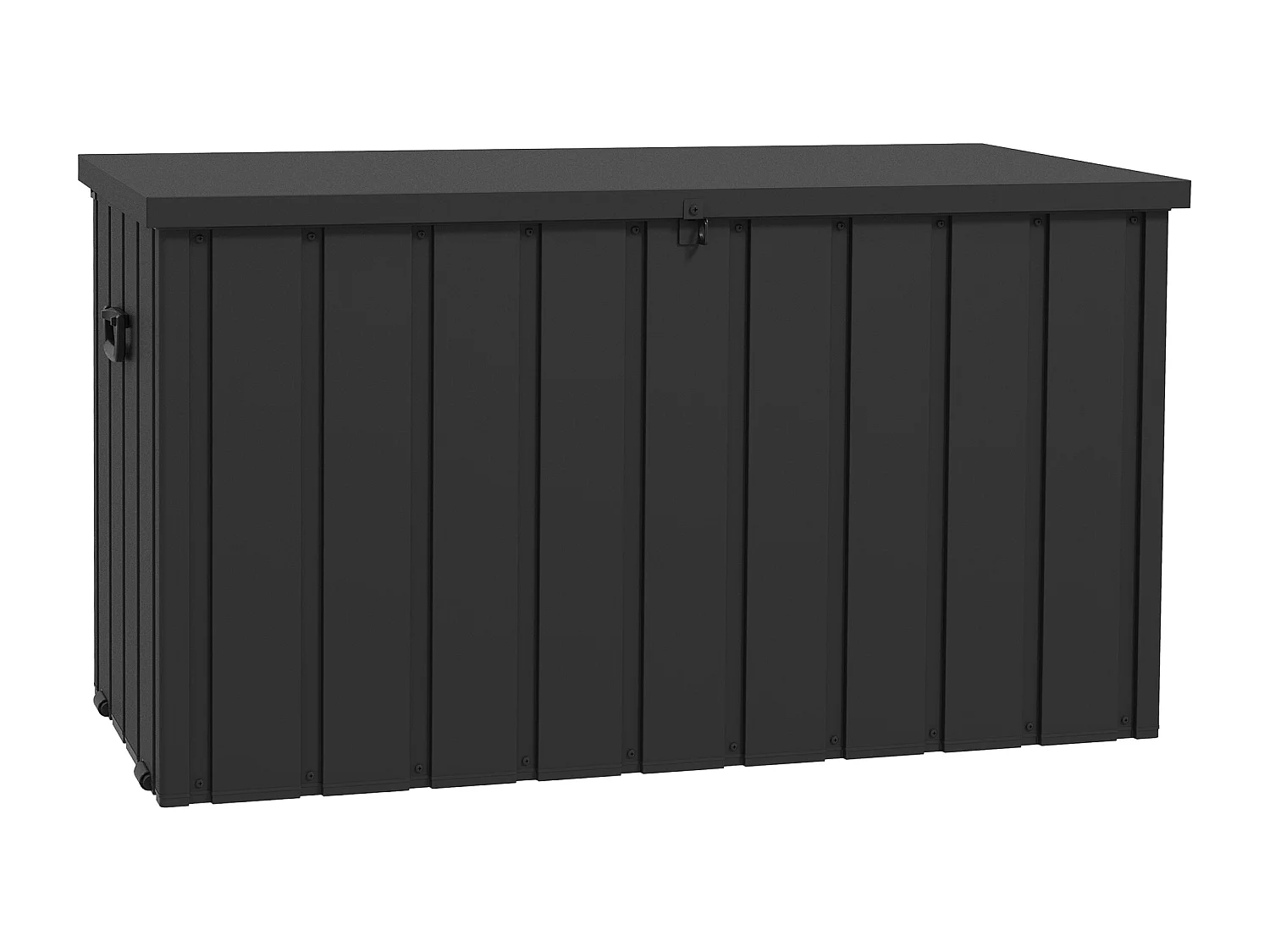 Panca contenitore da 450l in acciaio e pp grigio scuro