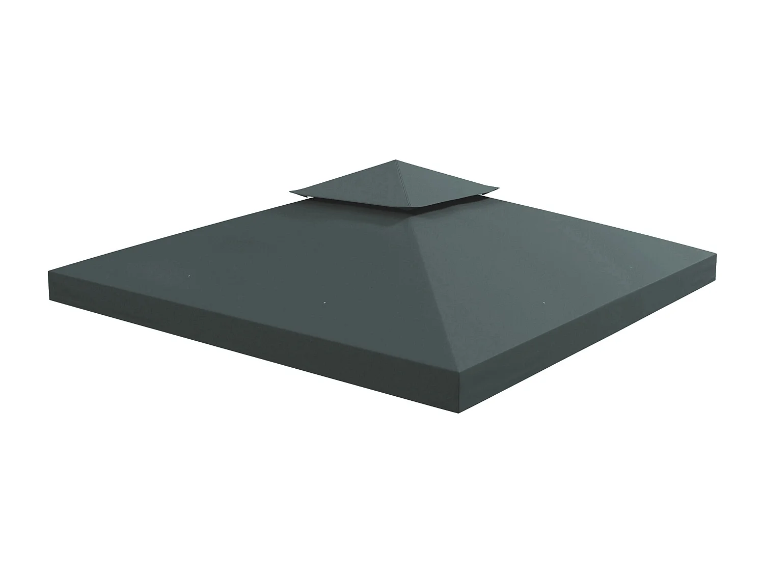 Tetto di ricambio per gazebo 3x3m a 2 livelli grigio scuro