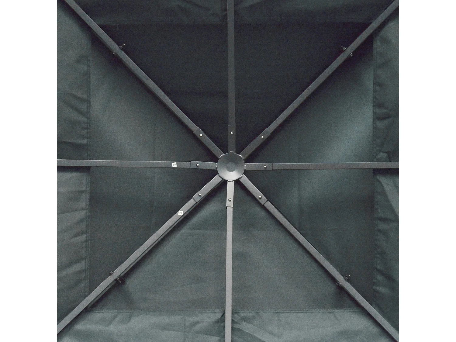 Tetto di ricambio per gazebo 3x3m a 2 livelli grigio scuro