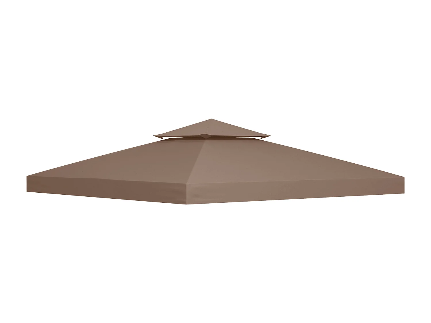 Tetto di ricambio per gazebo 3x3m a 2 livelli, colore caffè