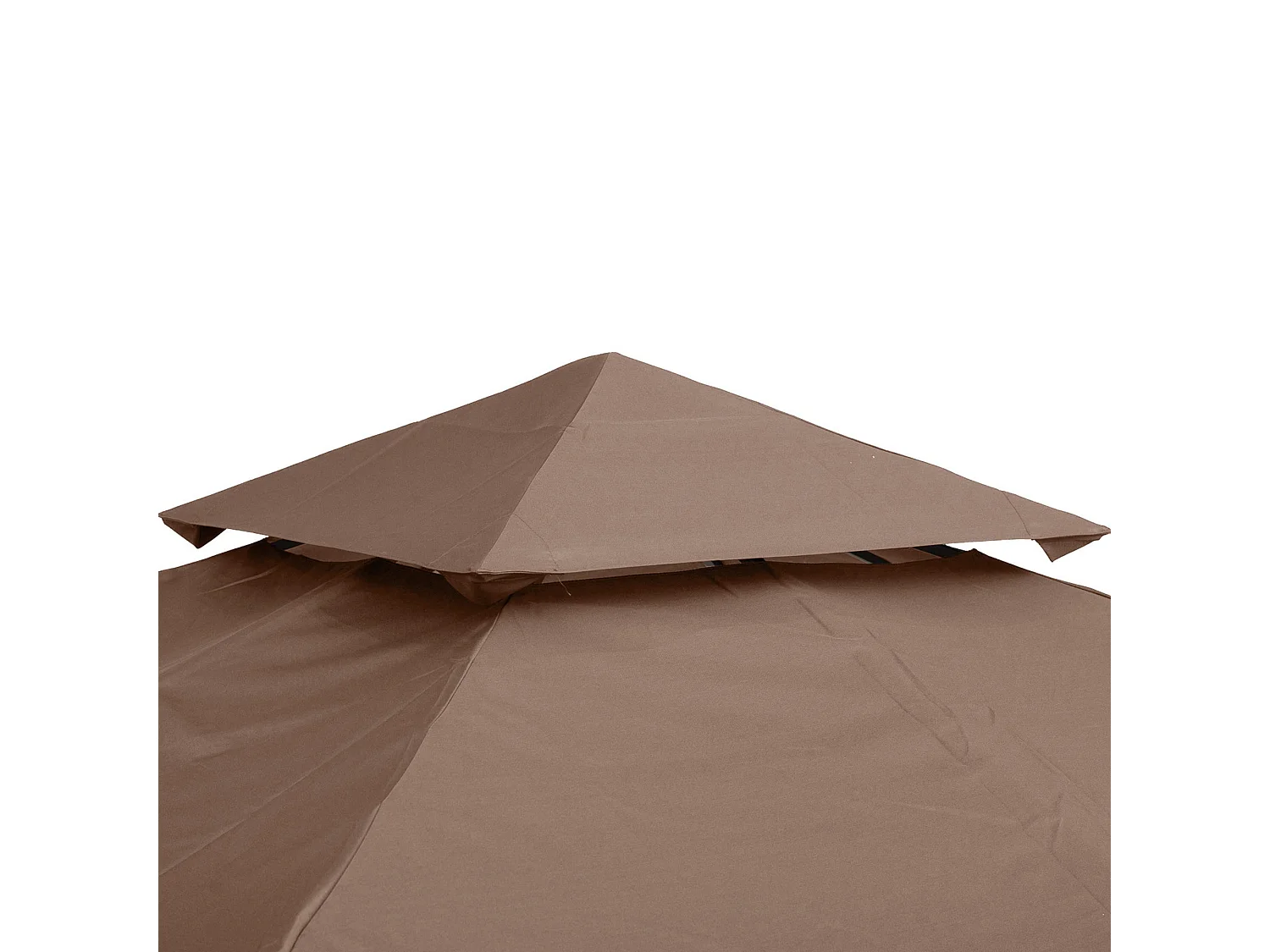 Tetto di ricambio per gazebo 3x3m a 2 livelli, colore caffè