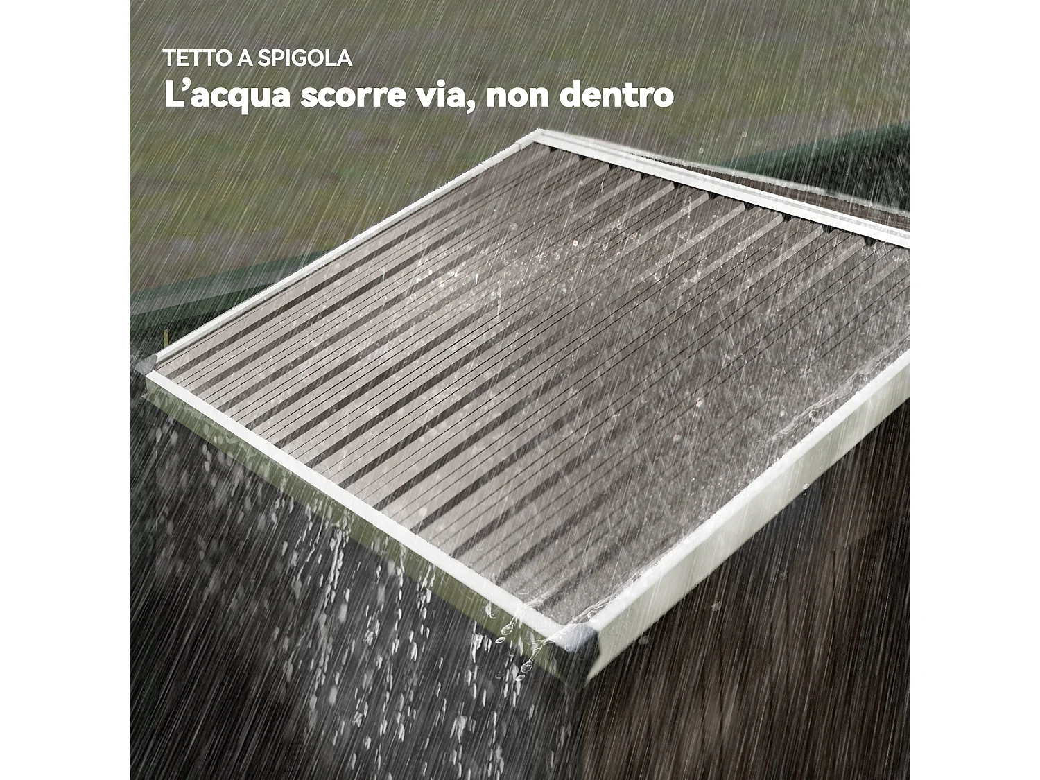 Casetta da giardino con porta scorrevole in acciaio marrone